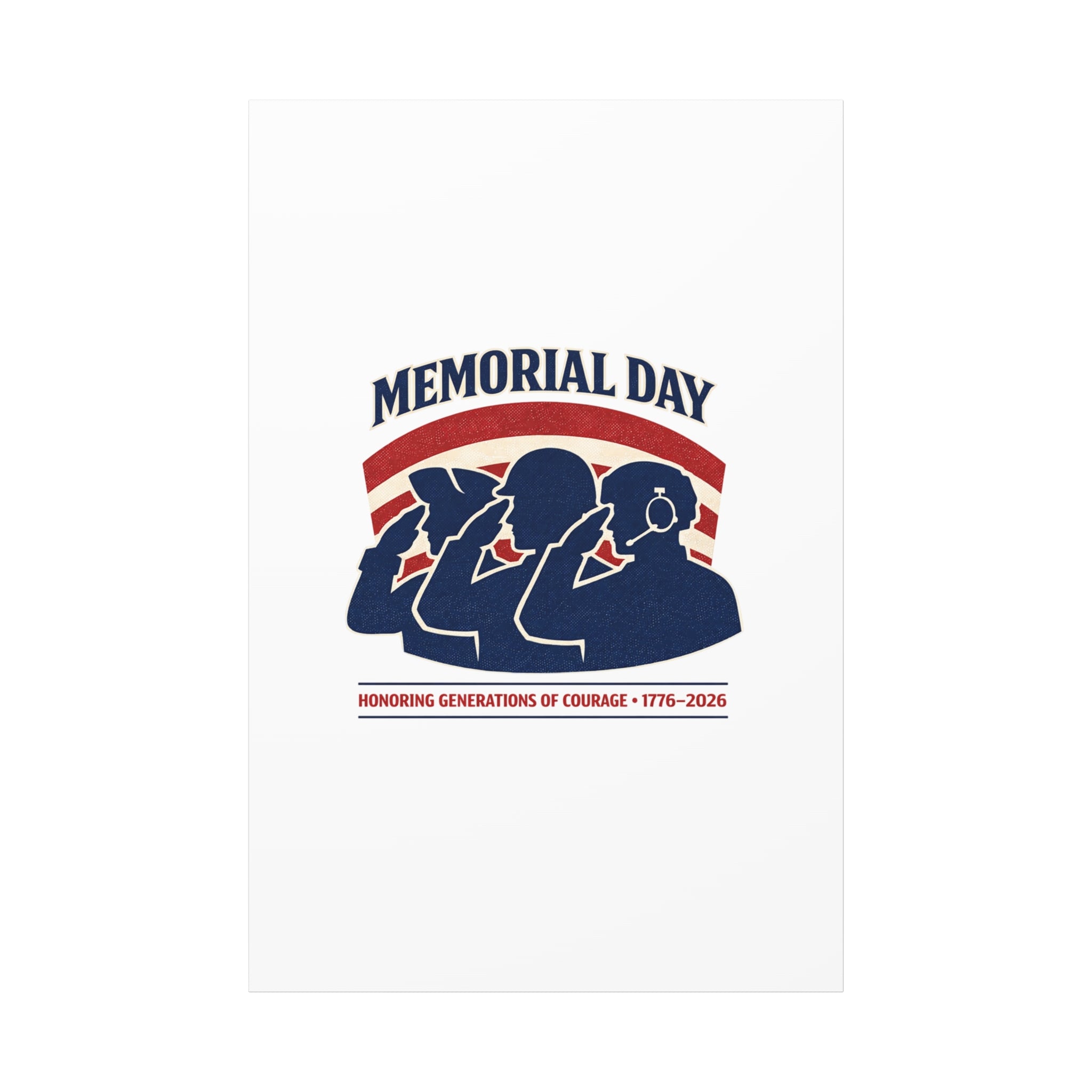 Memorial Day 1776–2026 Canvas | USA 250, patriotic vintage distressed