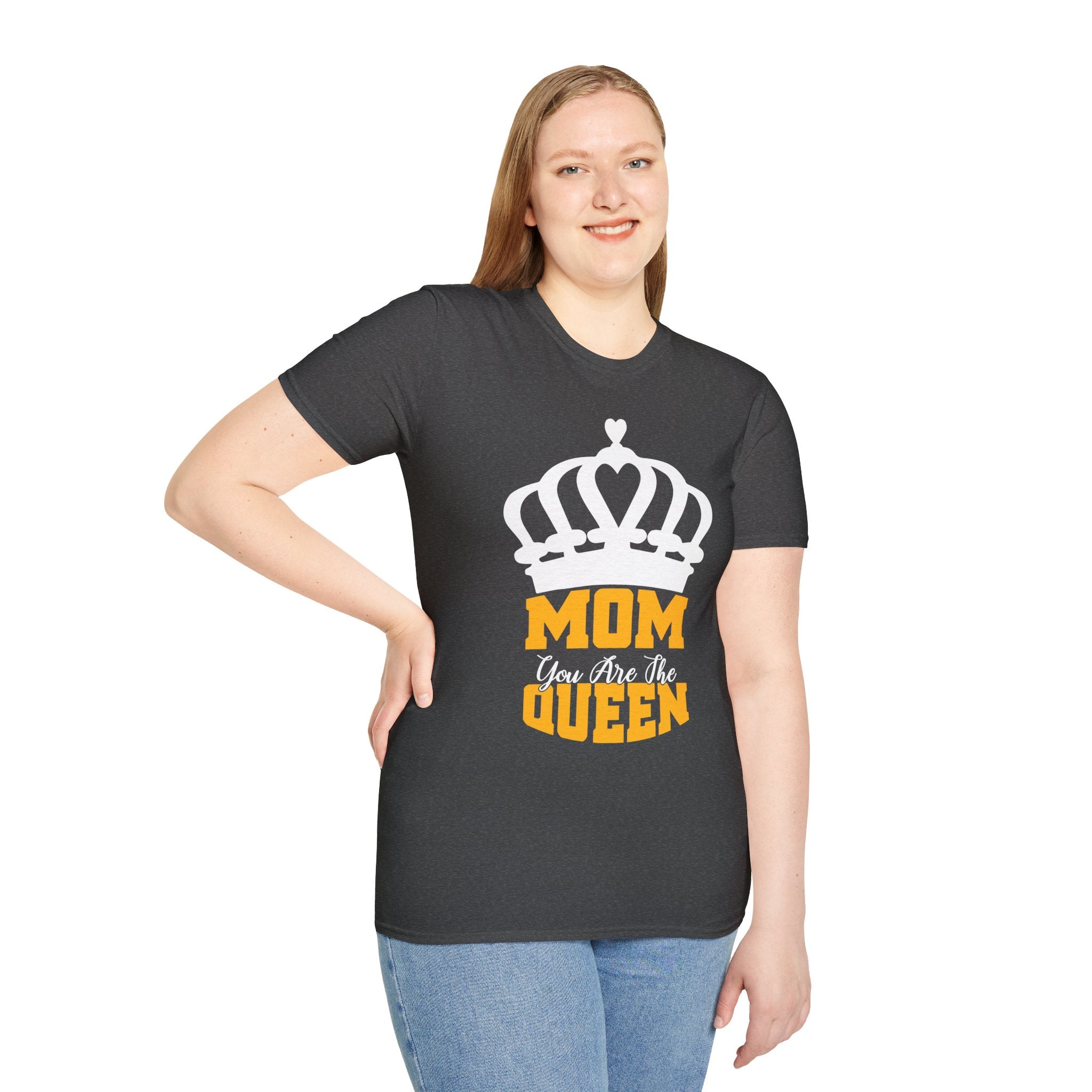 Mom Queen T-Shirt – Bold Yellow Mom Pride Tee for Mother’s Day & Everyday