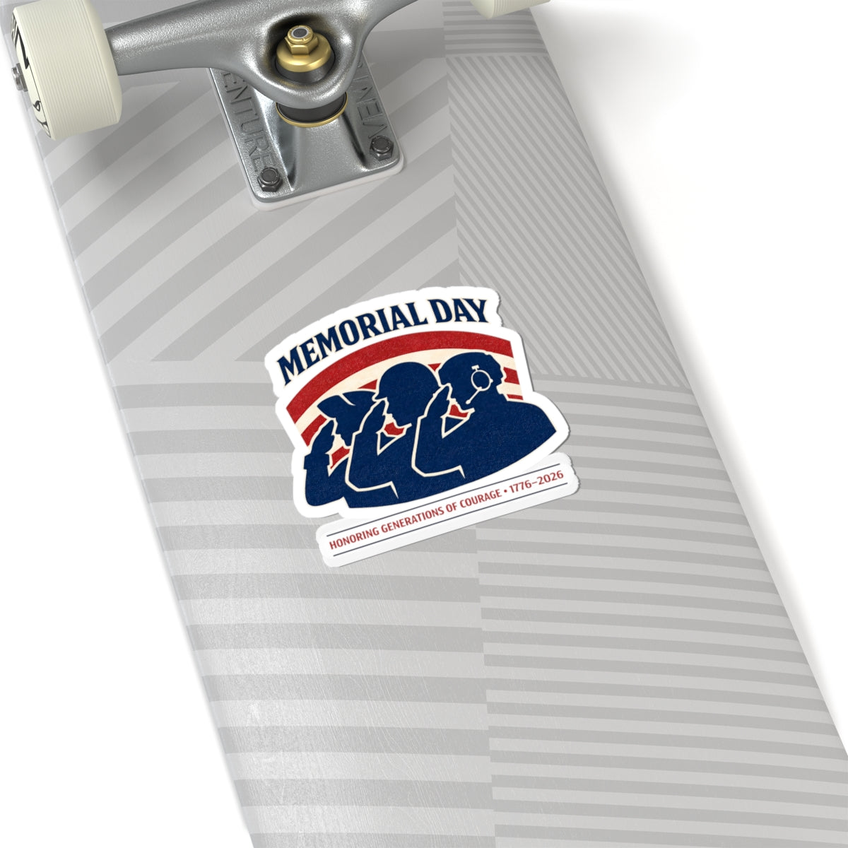 Memorial Day 1776–2026 Kiss-Cut Stickers | USA 250, vintage distressed patriotic