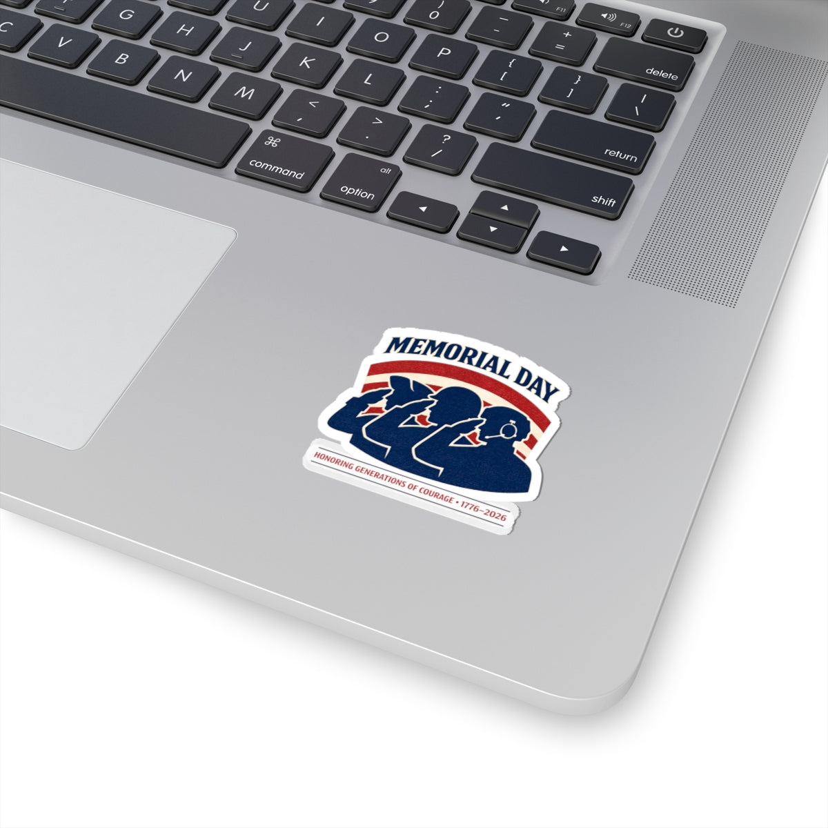Memorial Day 1776–2026 Kiss-Cut Stickers | USA 250, vintage distressed patriotic