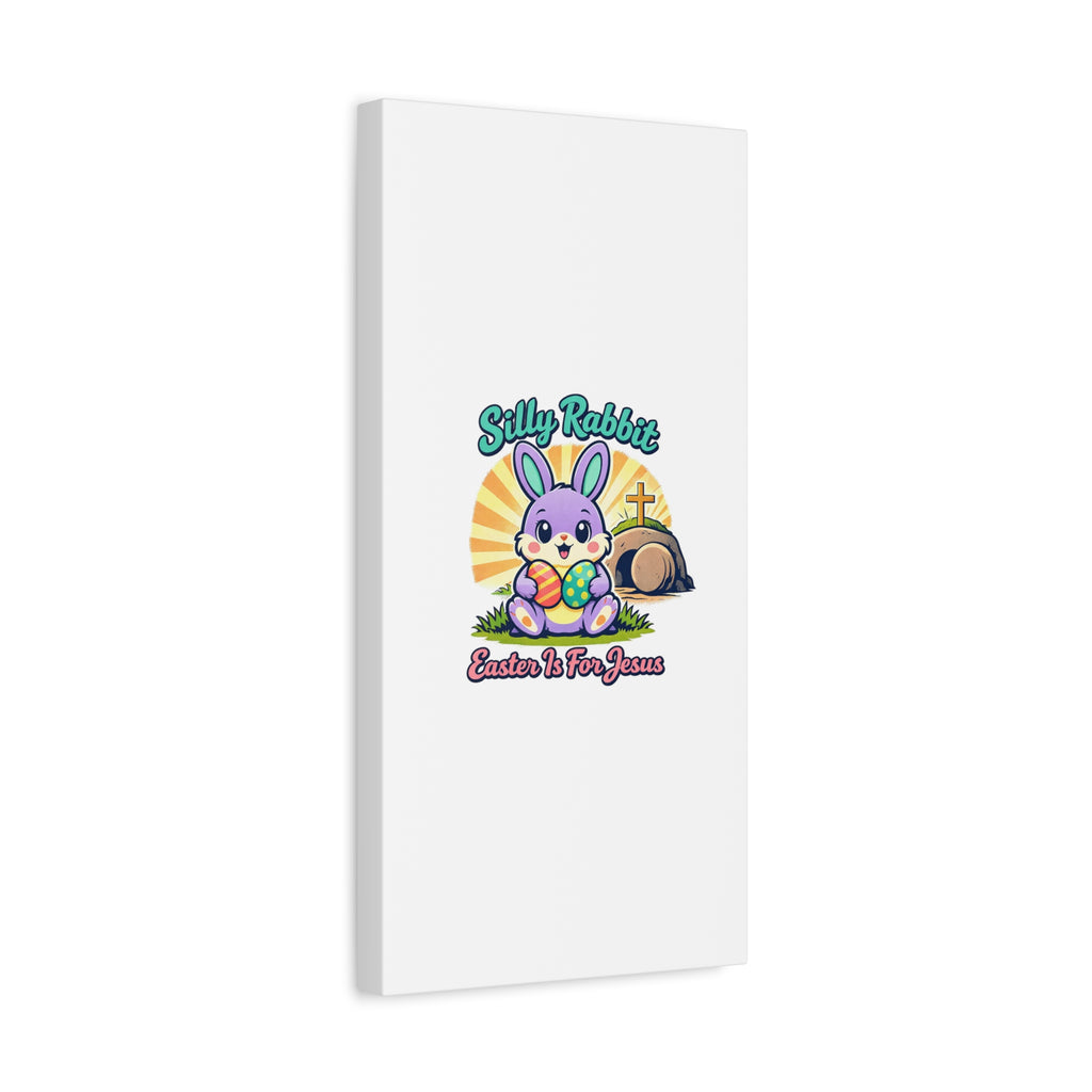 Easter Is For Jesus Bunny Canvas | Easter Christian, Faith-Based Pastel Retro