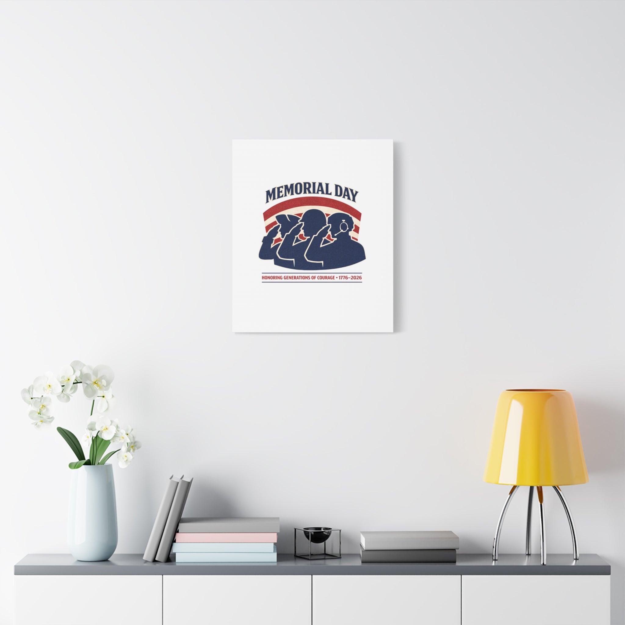 Memorial Day 1776–2026 Canvas | USA 250, patriotic vintage distressed