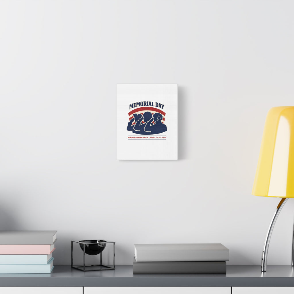Memorial Day 1776–2026 Canvas | USA 250, patriotic vintage distressed