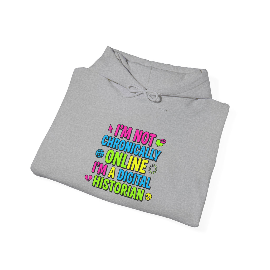 I'm Not Chronically Online I'm a Digital Historian Hoodie | meme shirt, brainrot humor
