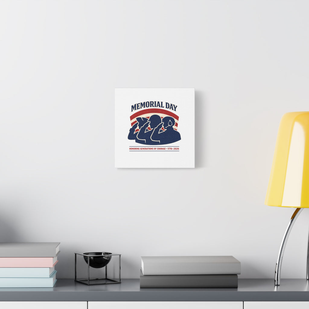 Memorial Day 1776–2026 Canvas | USA 250, patriotic vintage distressed