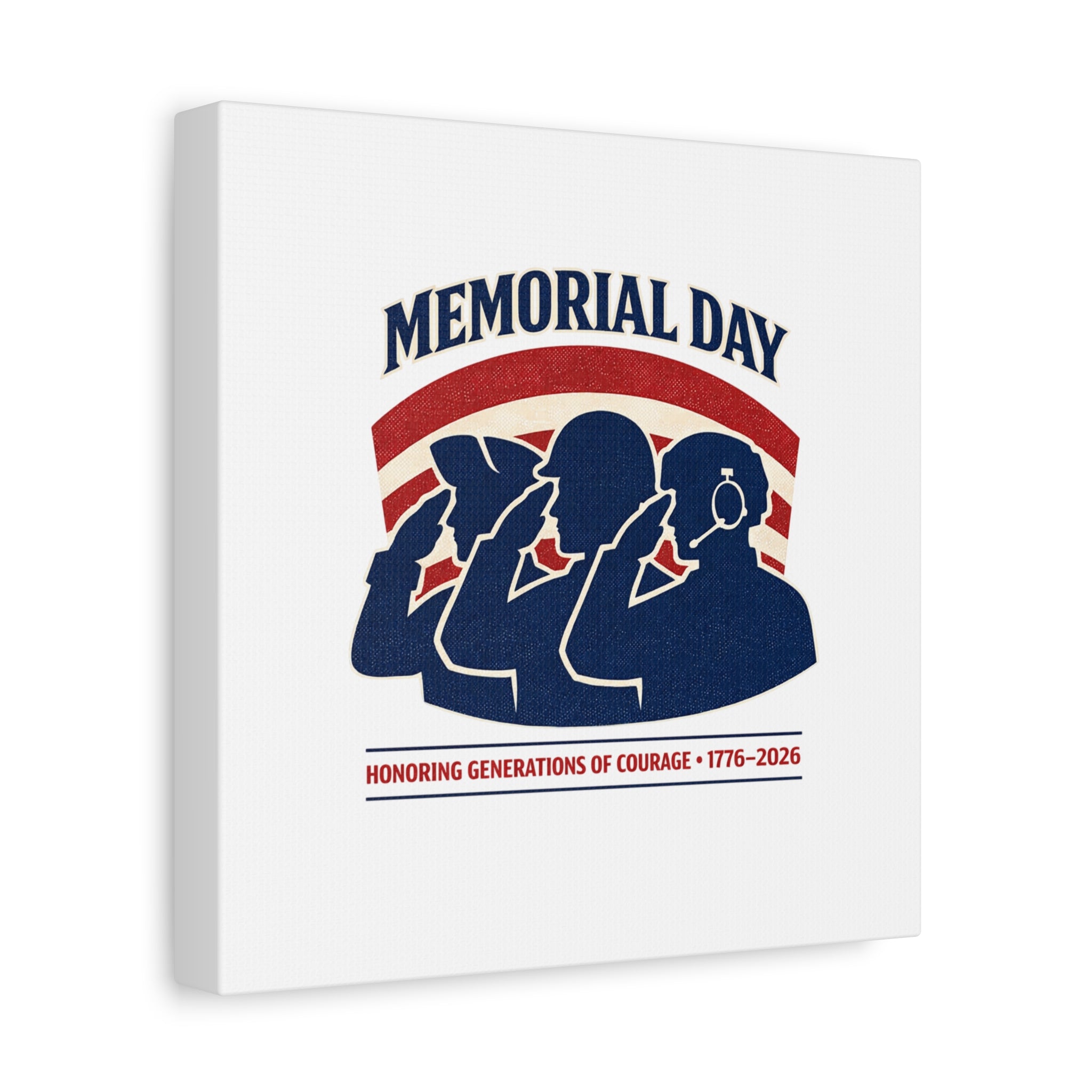 Memorial Day 1776–2026 Canvas | USA 250, patriotic vintage distressed