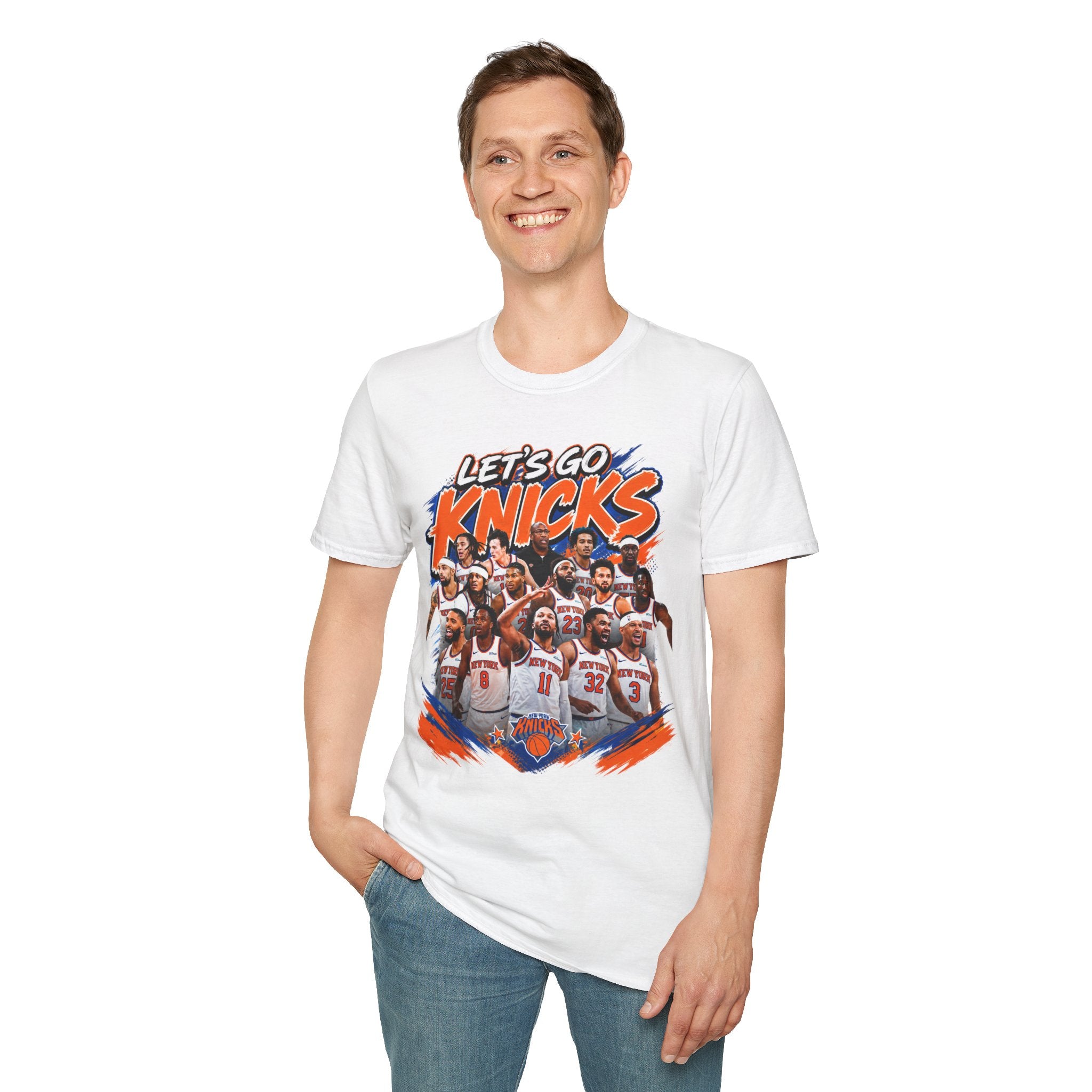 Let's Go Knicks T-Shirt — Vintage Team Collage Basketball Fan Tee