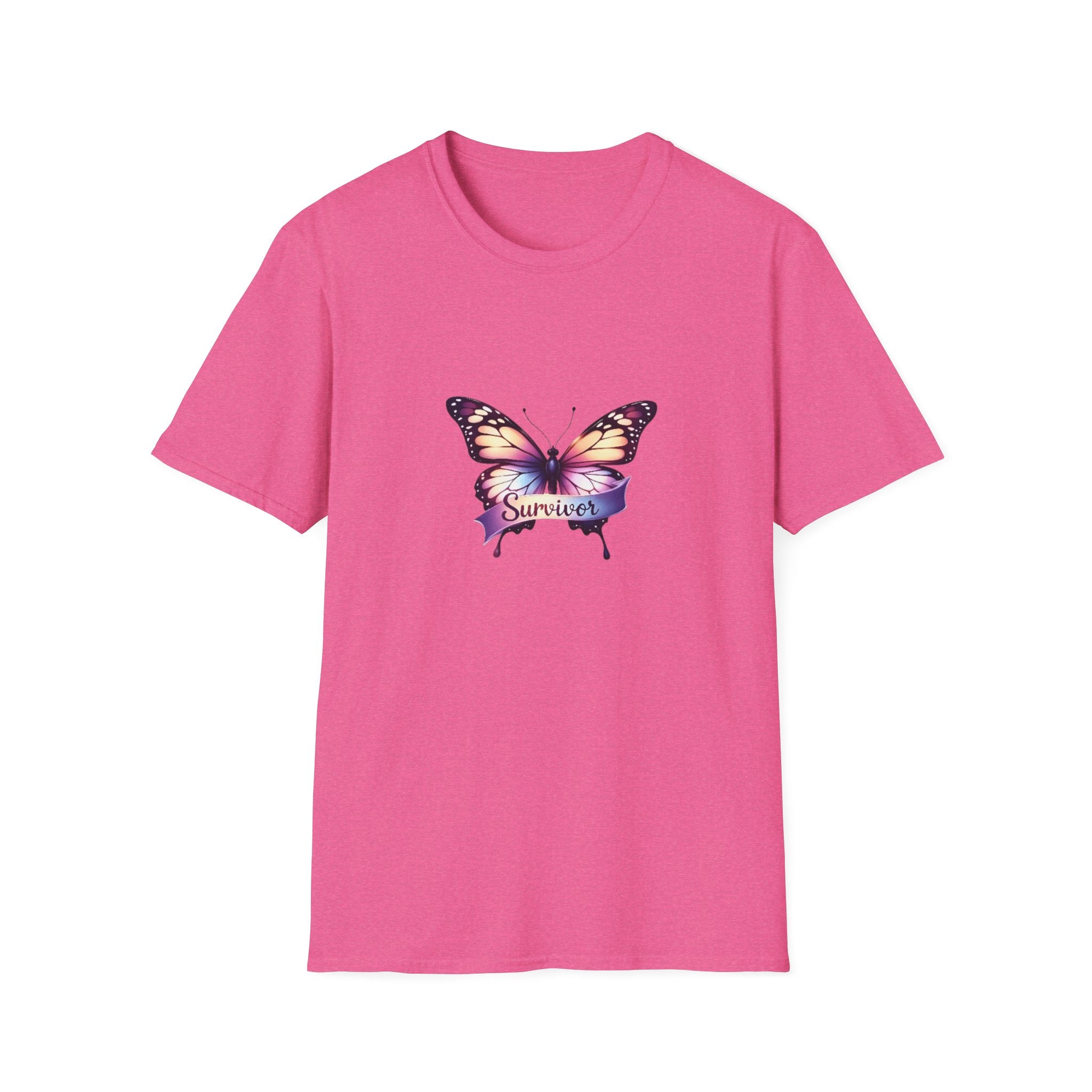 Breast Cancer Butterfly Graphic T-Shirt