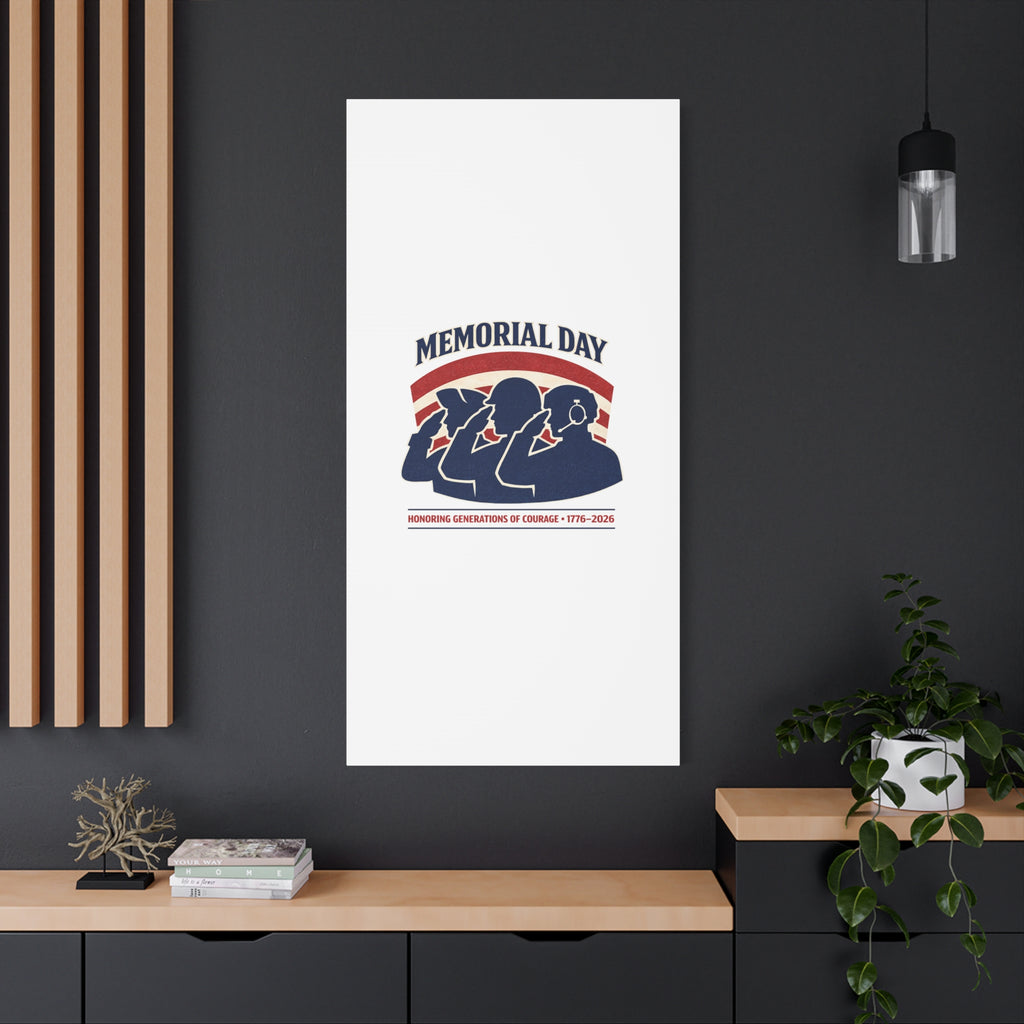 Memorial Day 1776–2026 Canvas | USA 250, patriotic vintage distressed