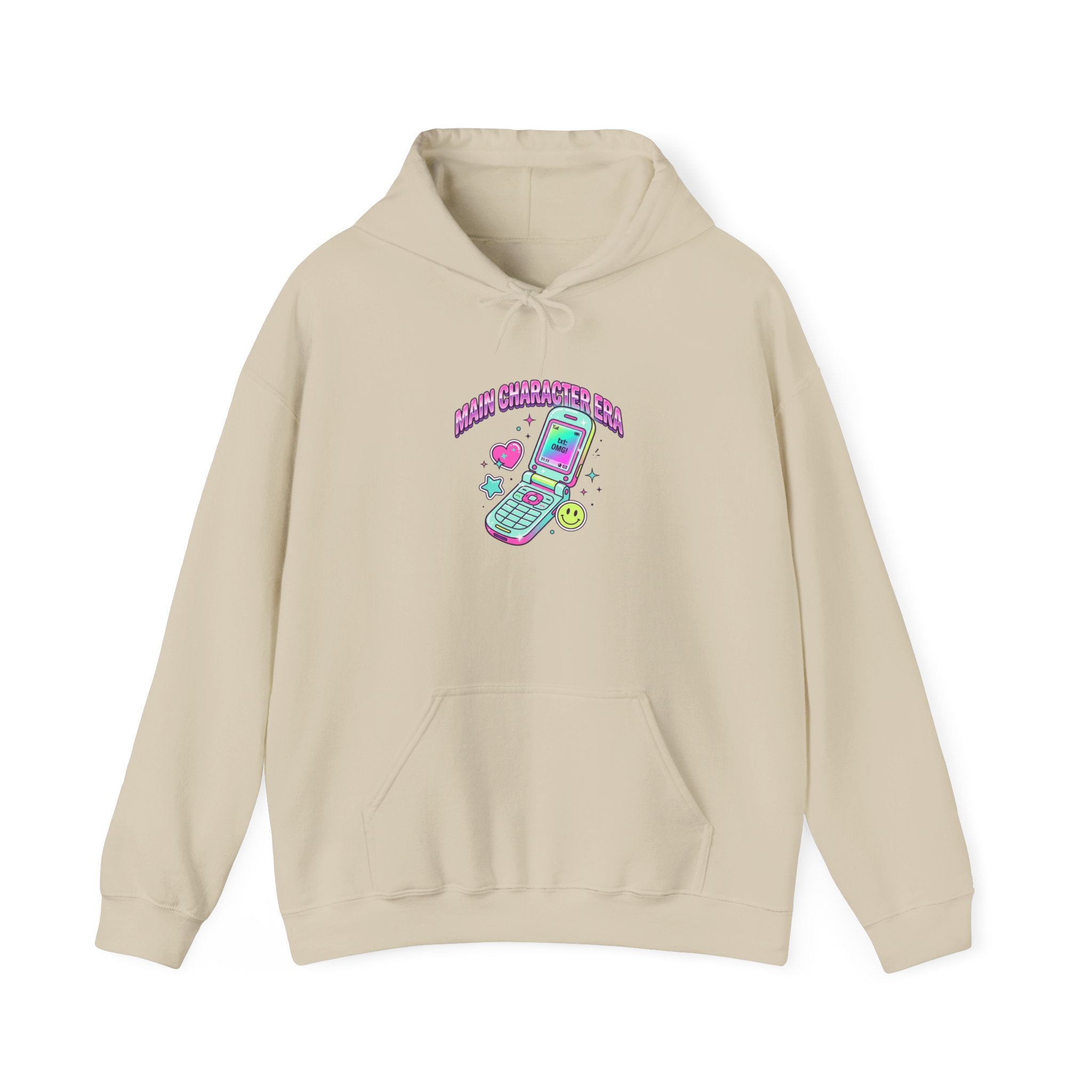 Flirty Flip Phone Graphic Hoodie | Y2K Aesthetic, 2000s Retro