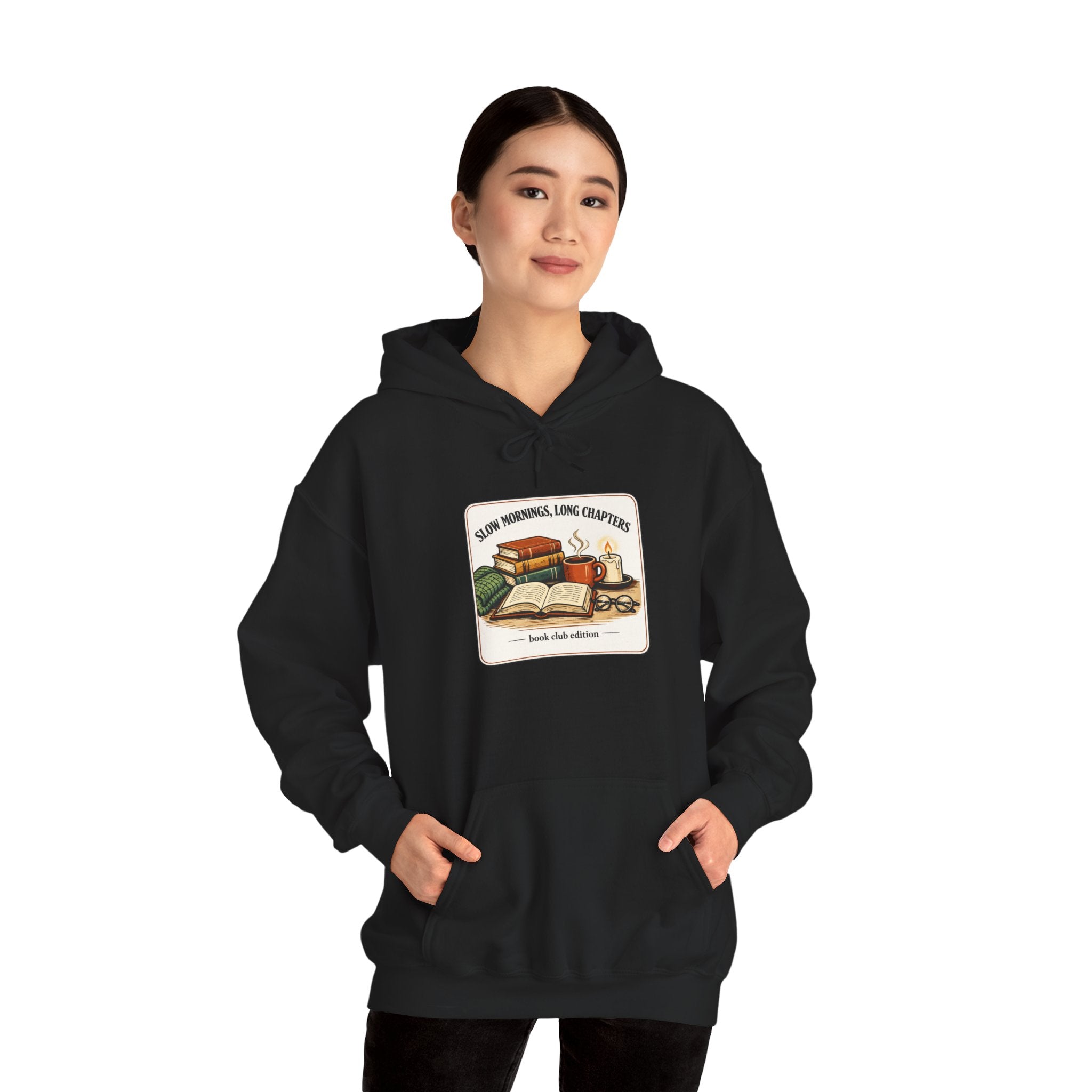 Cozy Reading Club Hoodie | Book Lover, Library Aesthetic, Dark Academia