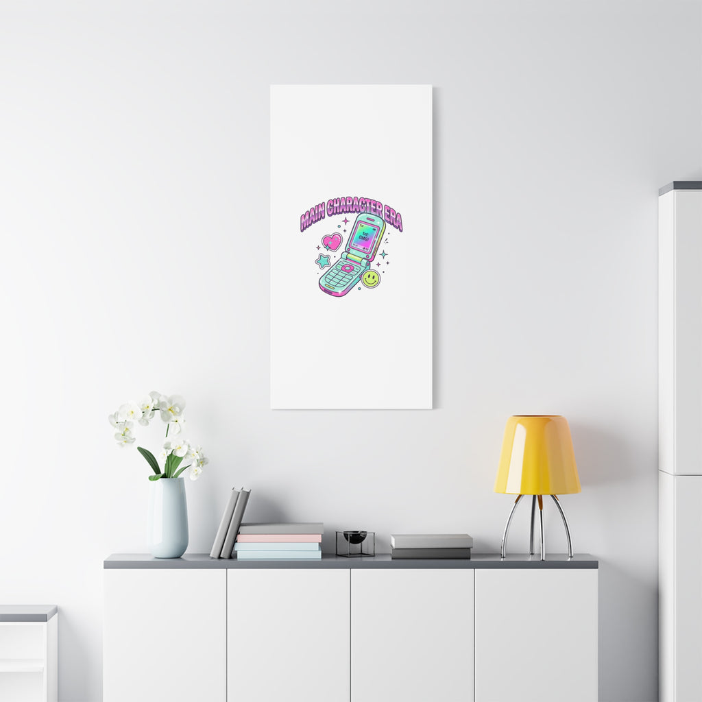 Main Character Era Canvas | Y2K Aesthetic, Retro Flip Phone Wall Art
