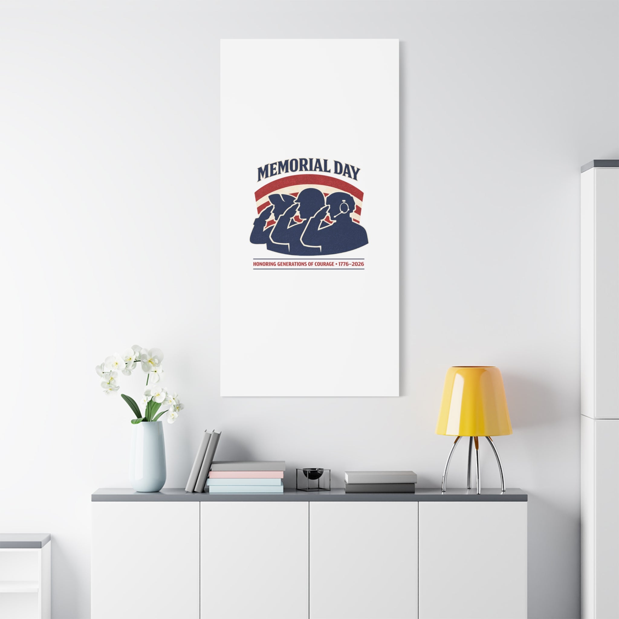 Memorial Day 1776–2026 Canvas | USA 250, patriotic vintage distressed
