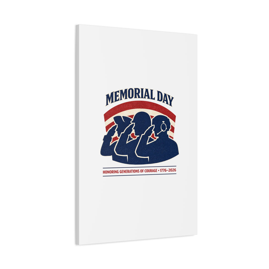 Memorial Day 1776–2026 Canvas | USA 250, patriotic vintage distressed