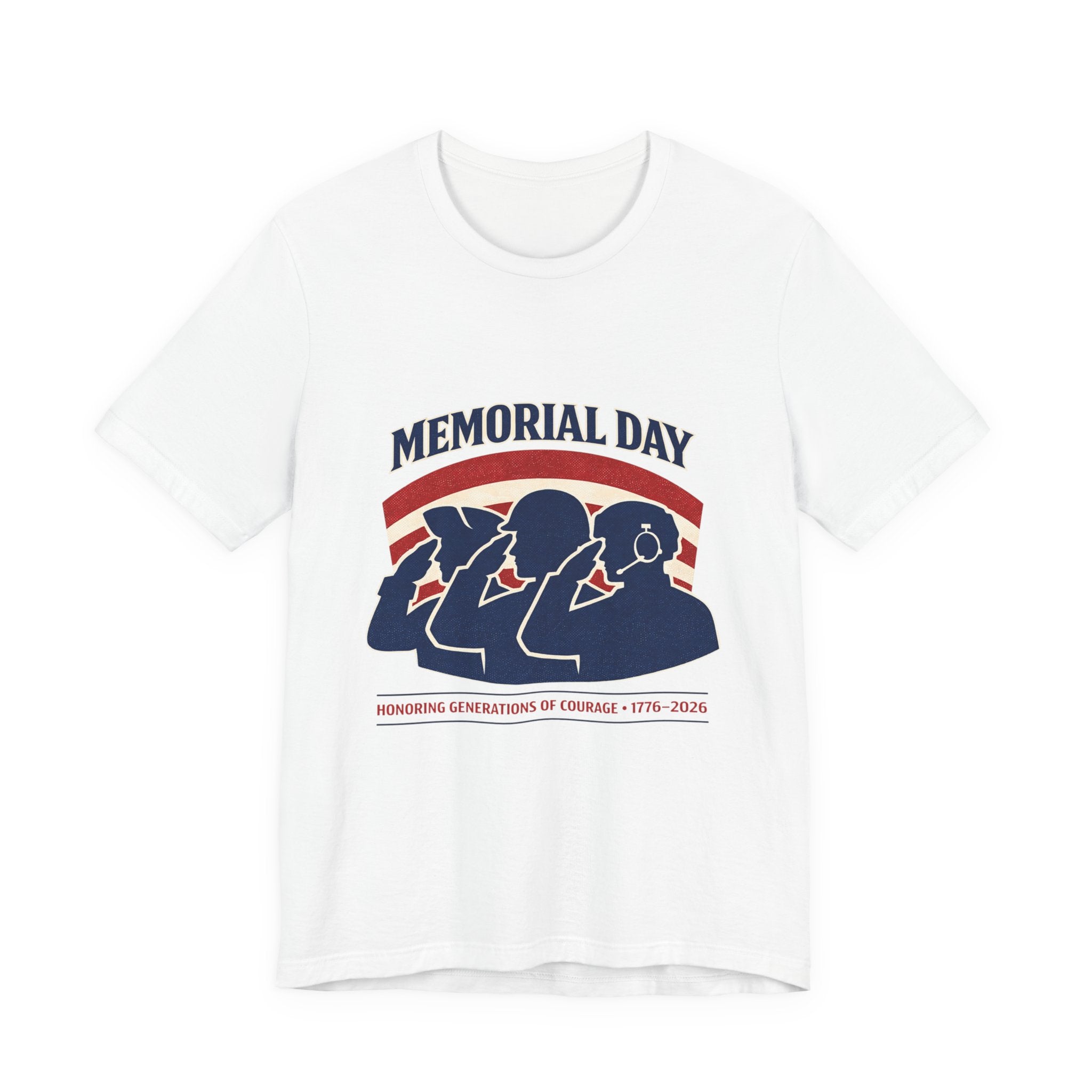 Memorial Day 1776–2026 USA 250 Vintage Distressed T-Shirt | Patriotic Red White Blue