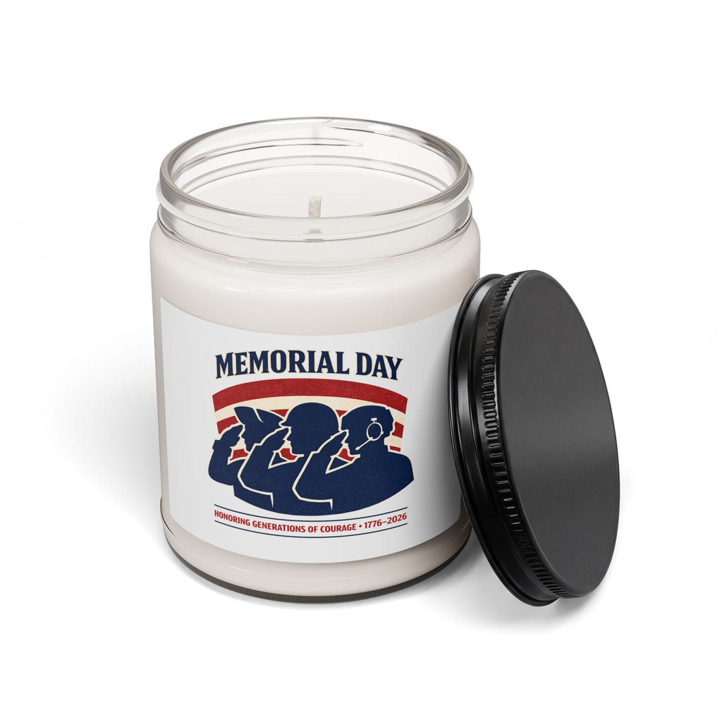 Memorial Day 1776–2026 Candle | USA 250 Patriotic Soy Candle, vintage distressed