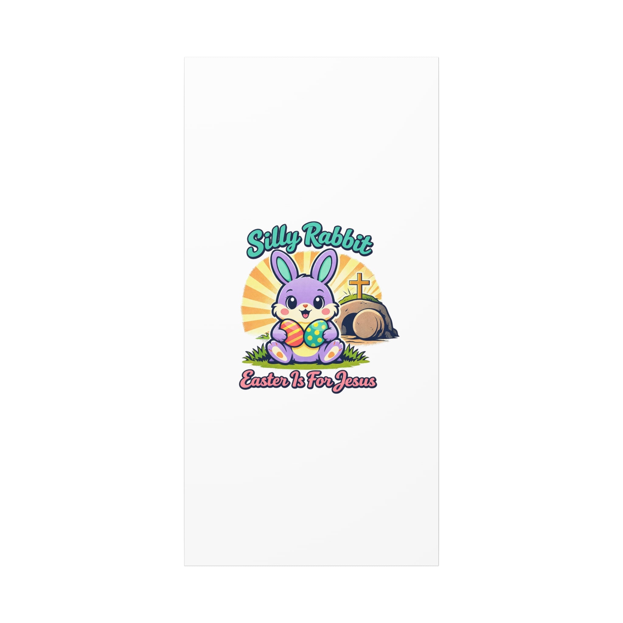 Easter Is For Jesus Bunny Canvas | Easter Christian, Faith-Based Pastel Retro