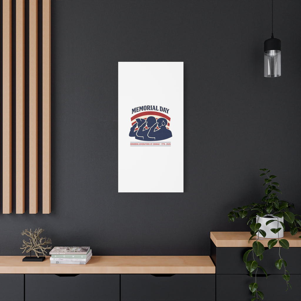 Memorial Day 1776–2026 Canvas | USA 250, patriotic vintage distressed