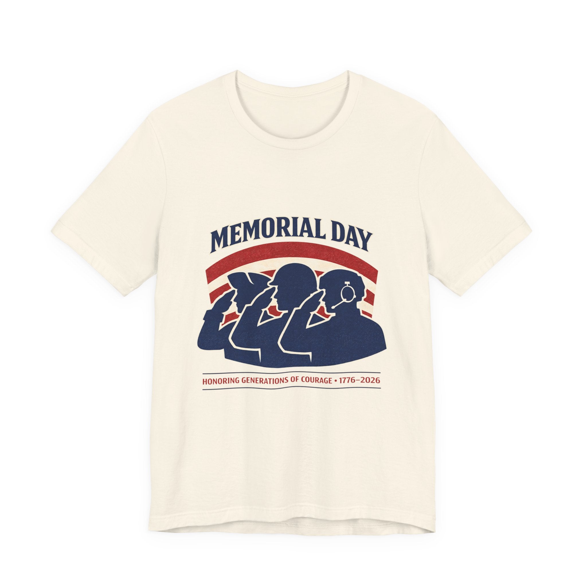 Memorial Day 1776–2026 USA 250 Vintage Distressed T-Shirt | Patriotic Red White Blue