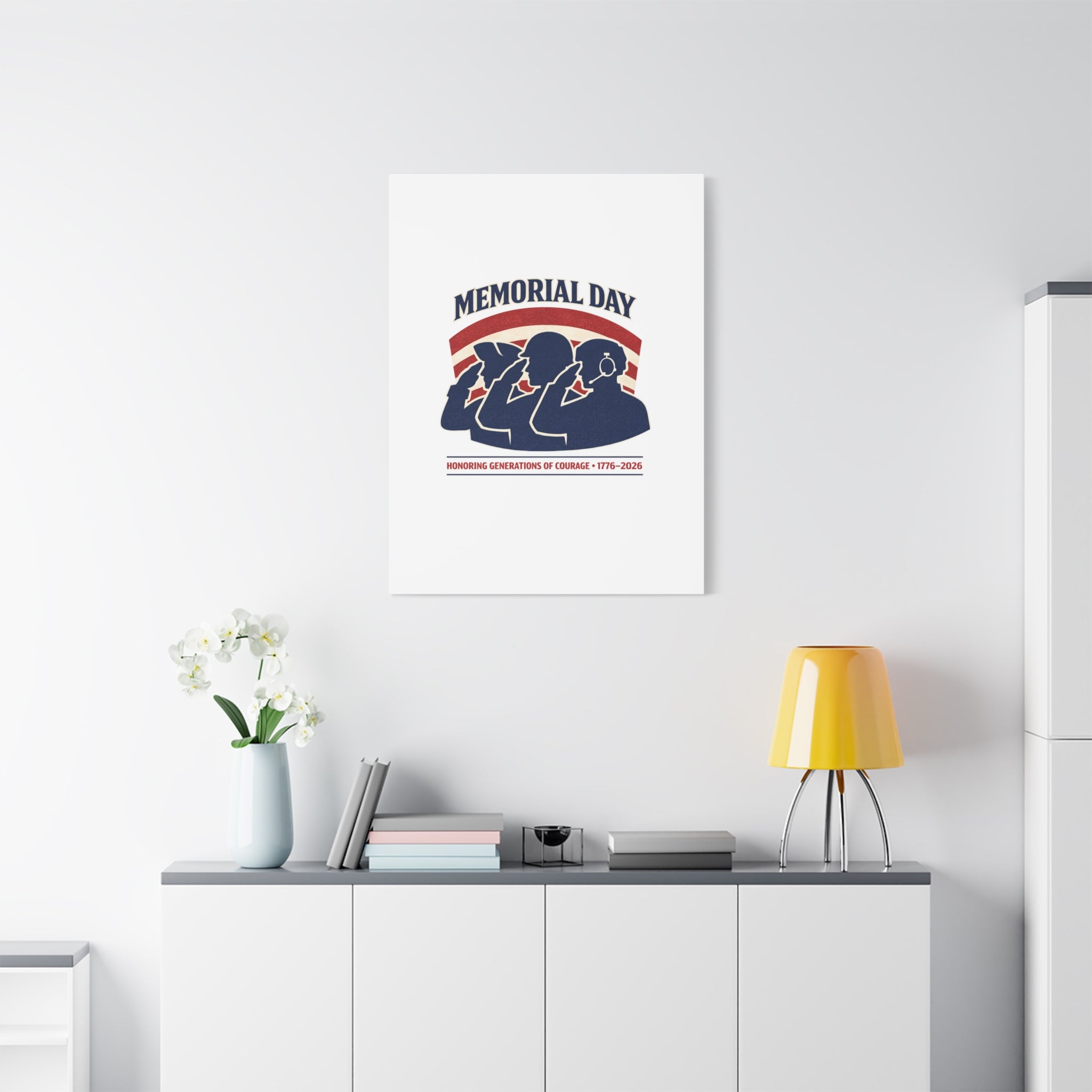 Memorial Day 1776–2026 Canvas | USA 250, patriotic vintage distressed