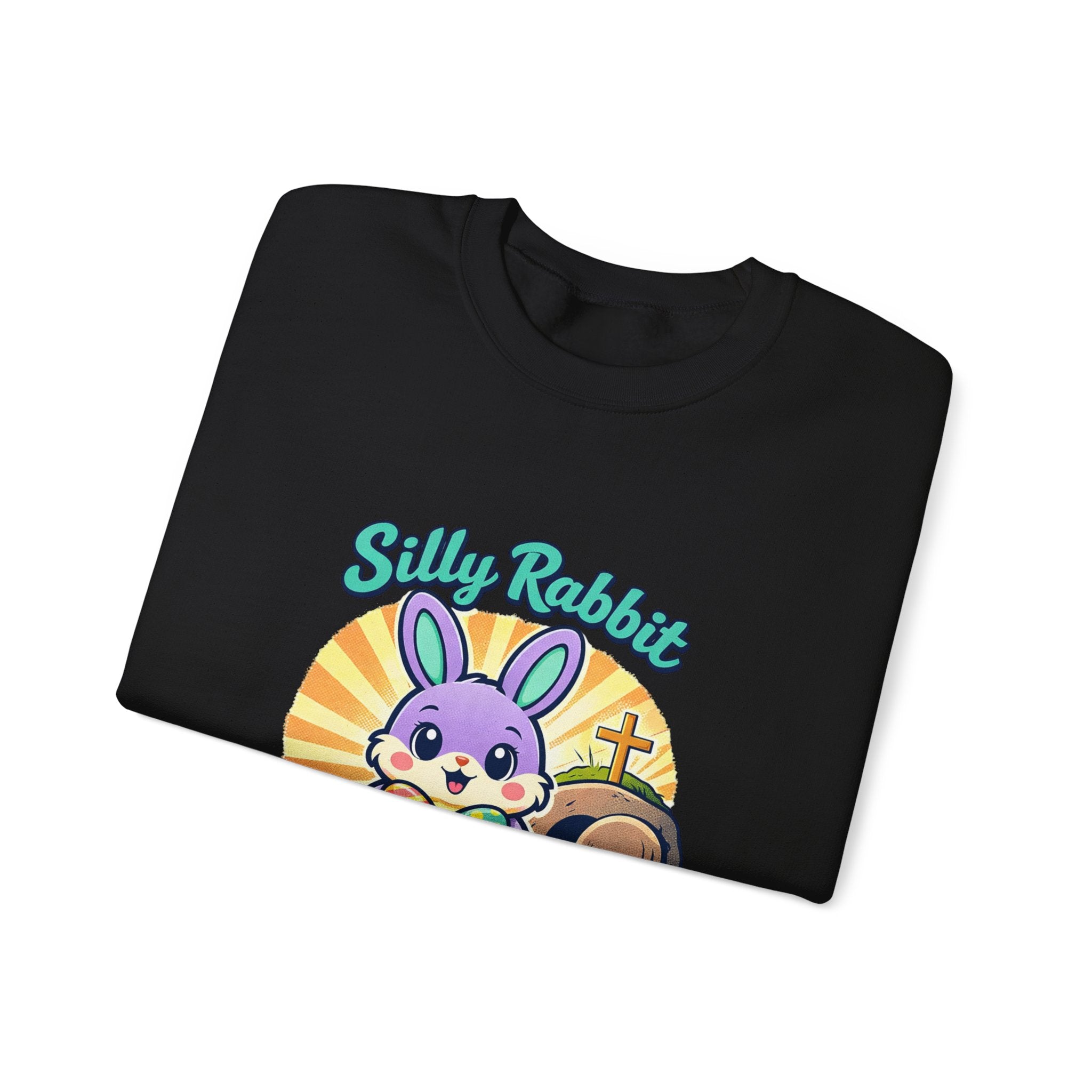 Silly Rabbit Easter Christian Sweatshirt | pastel retro, church humor