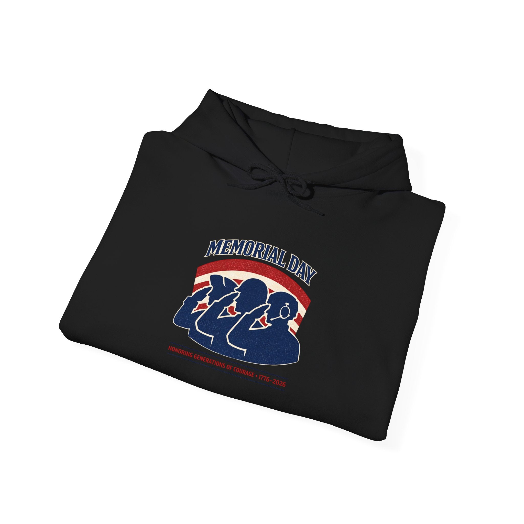 Memorial Day 1776–2026 Hoodie | USA 250 Vintage Distressed, Red White Blue Americana