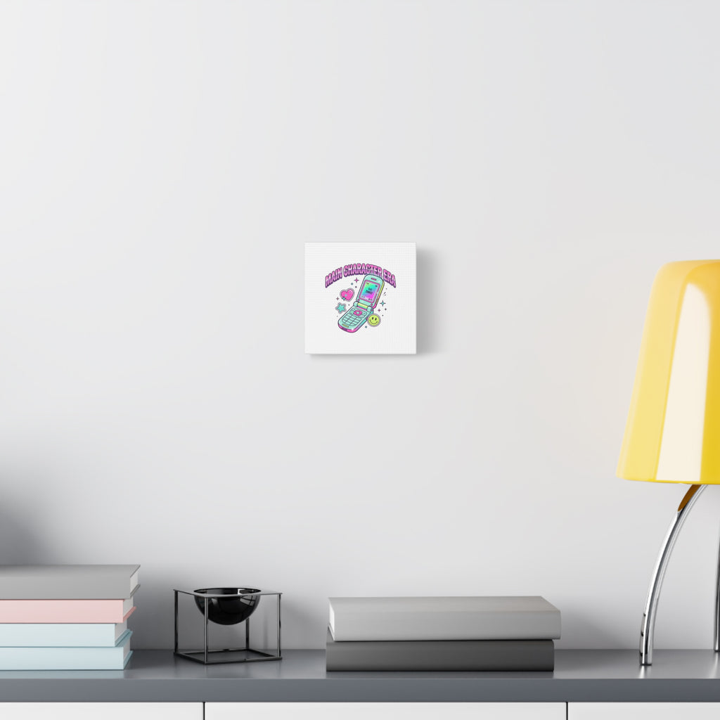 Main Character Era Canvas | Y2K Aesthetic, Retro Flip Phone Wall Art