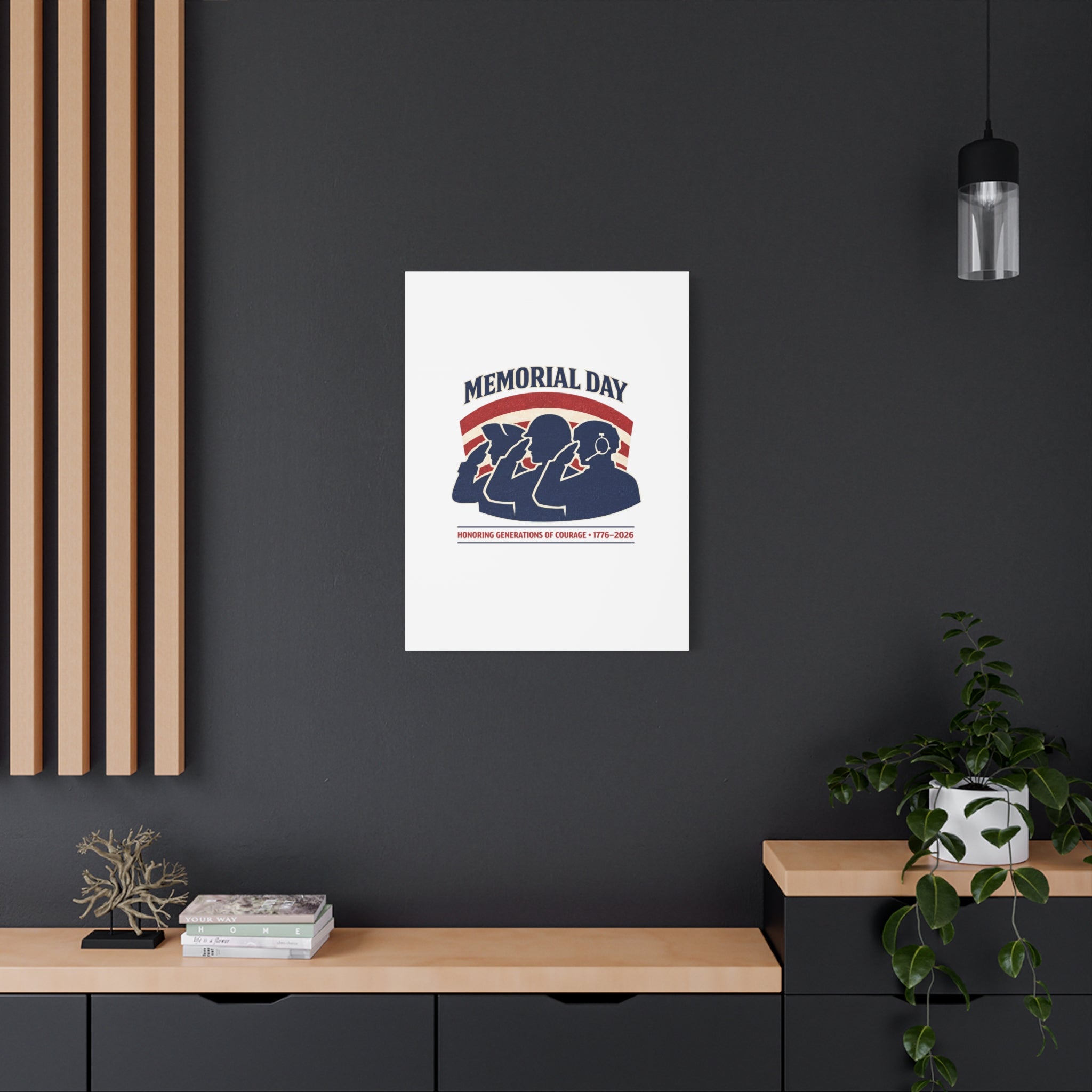 Memorial Day 1776–2026 Canvas | USA 250, patriotic vintage distressed