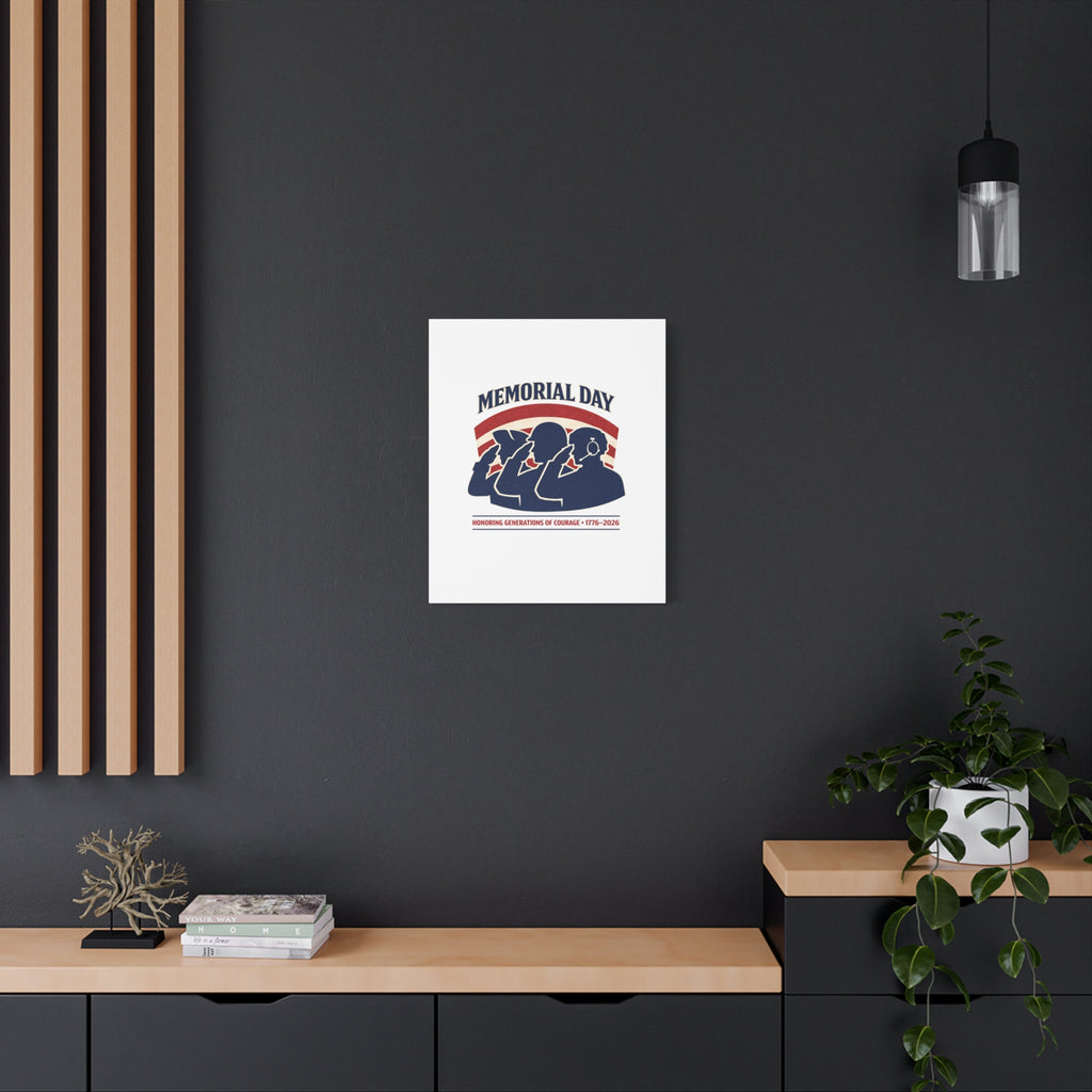 Memorial Day 1776–2026 Canvas | USA 250, patriotic vintage distressed