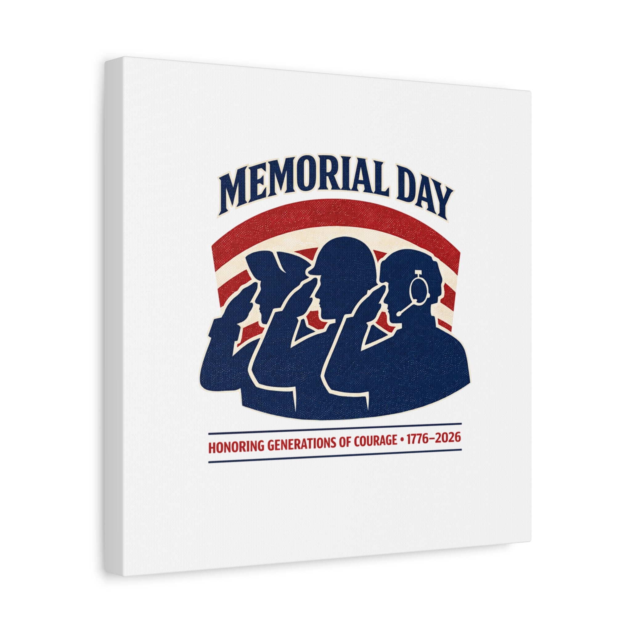 Memorial Day 1776–2026 Canvas | USA 250, patriotic vintage distressed