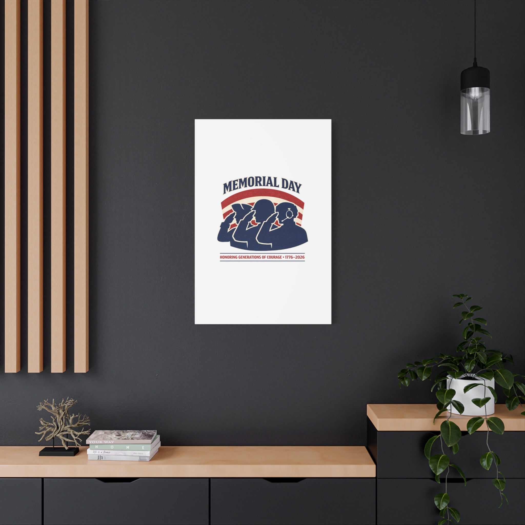 Memorial Day 1776–2026 Canvas | USA 250, patriotic vintage distressed