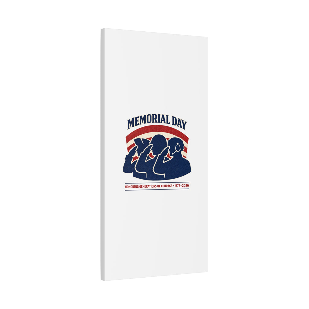 Memorial Day 1776–2026 Canvas | USA 250, patriotic vintage distressed