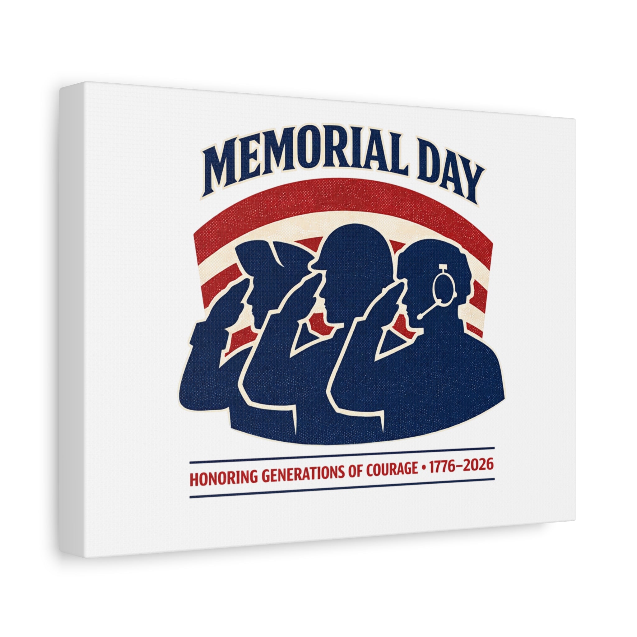 Memorial Day 1776–2026 Canvas | USA 250, patriotic vintage distressed