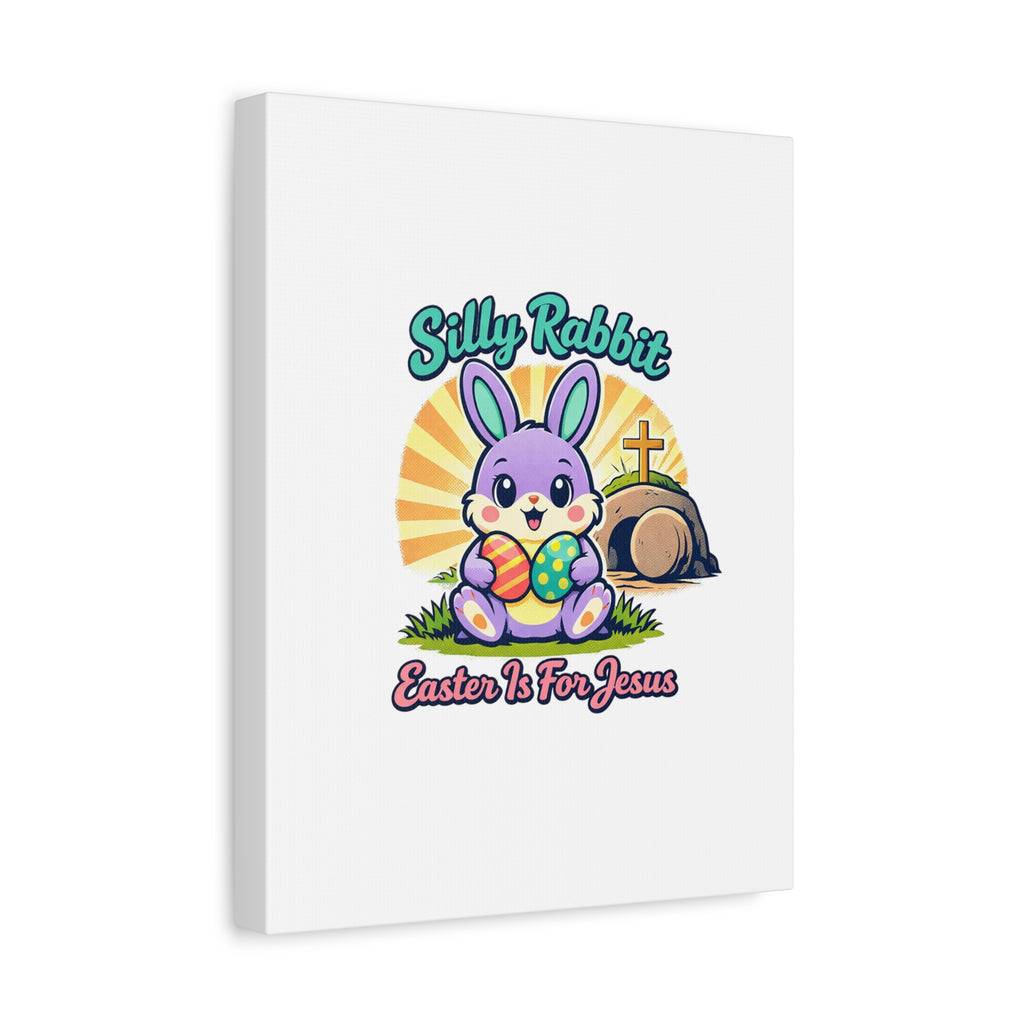 Easter Is For Jesus Bunny Canvas | Easter Christian, Faith-Based Pastel Retro