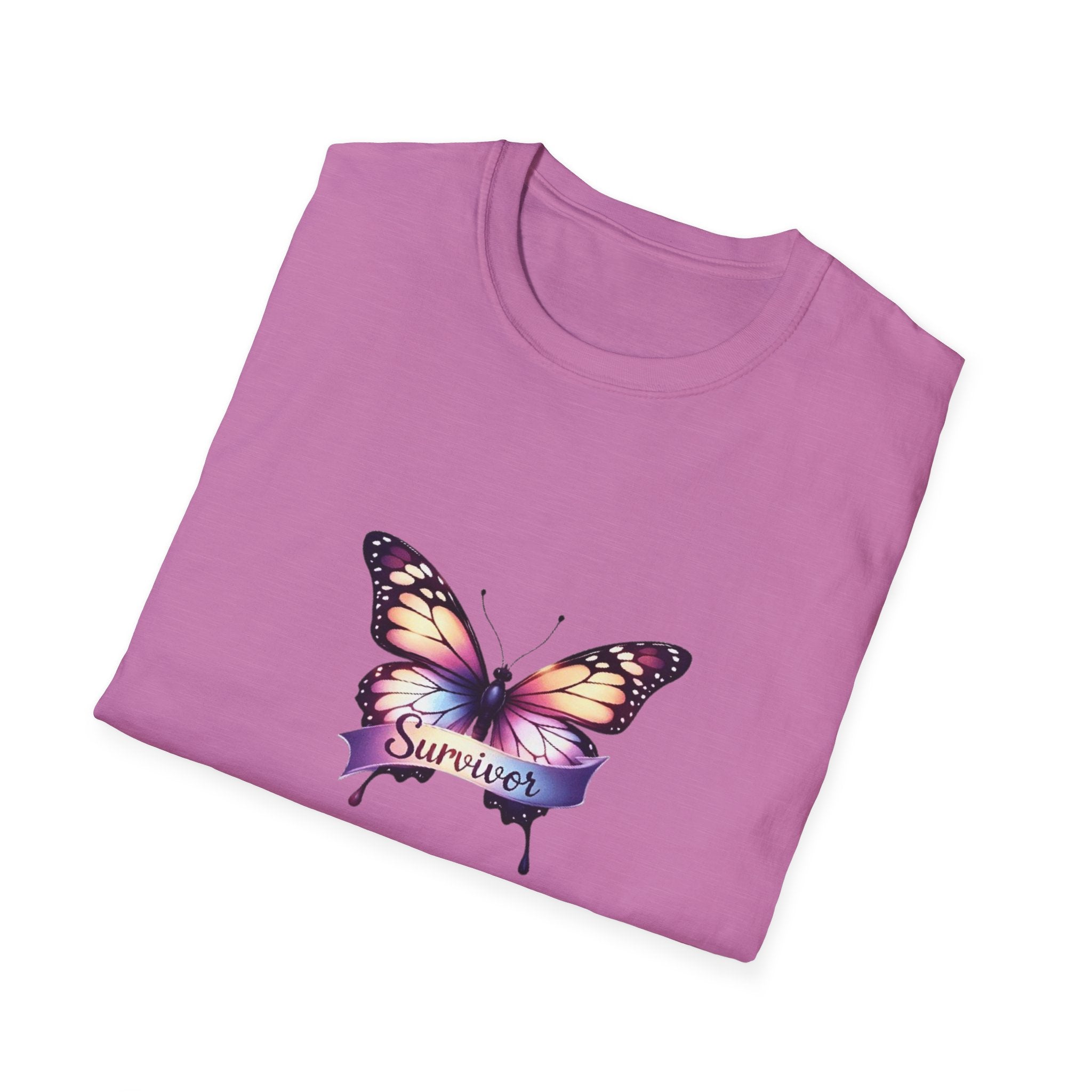 Breast Cancer Butterfly Graphic T-Shirt