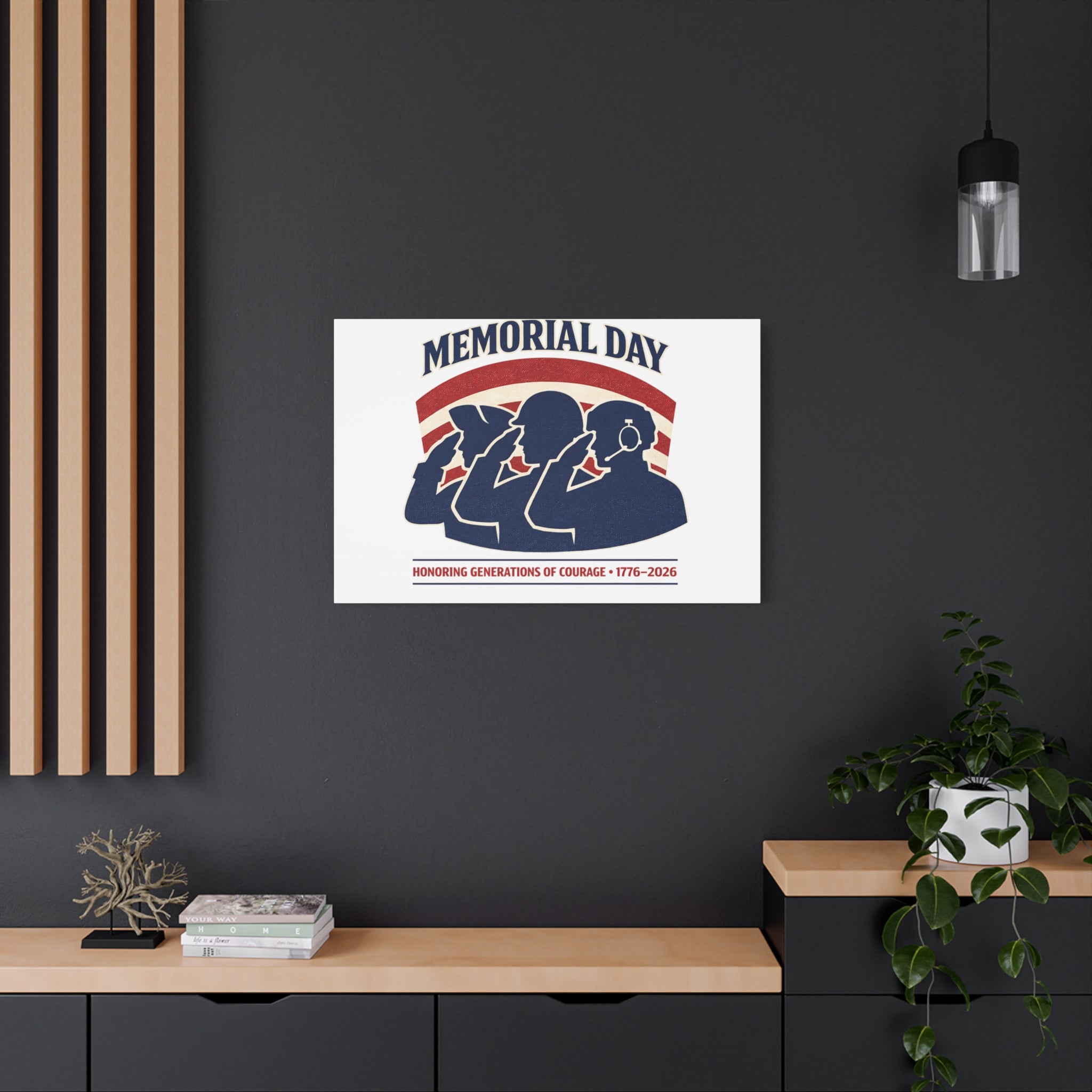 Memorial Day 1776–2026 Canvas | USA 250, patriotic vintage distressed