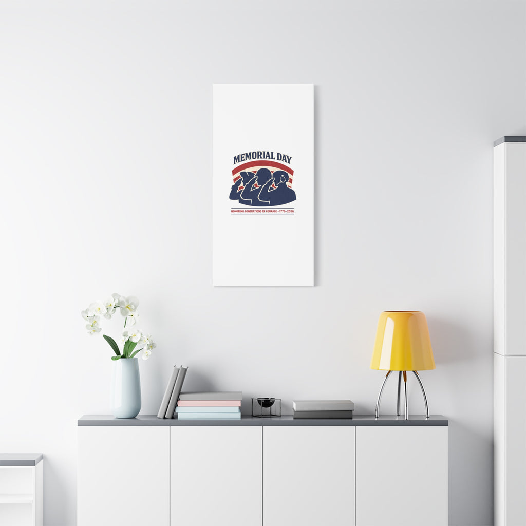 Memorial Day 1776–2026 Canvas | USA 250, patriotic vintage distressed