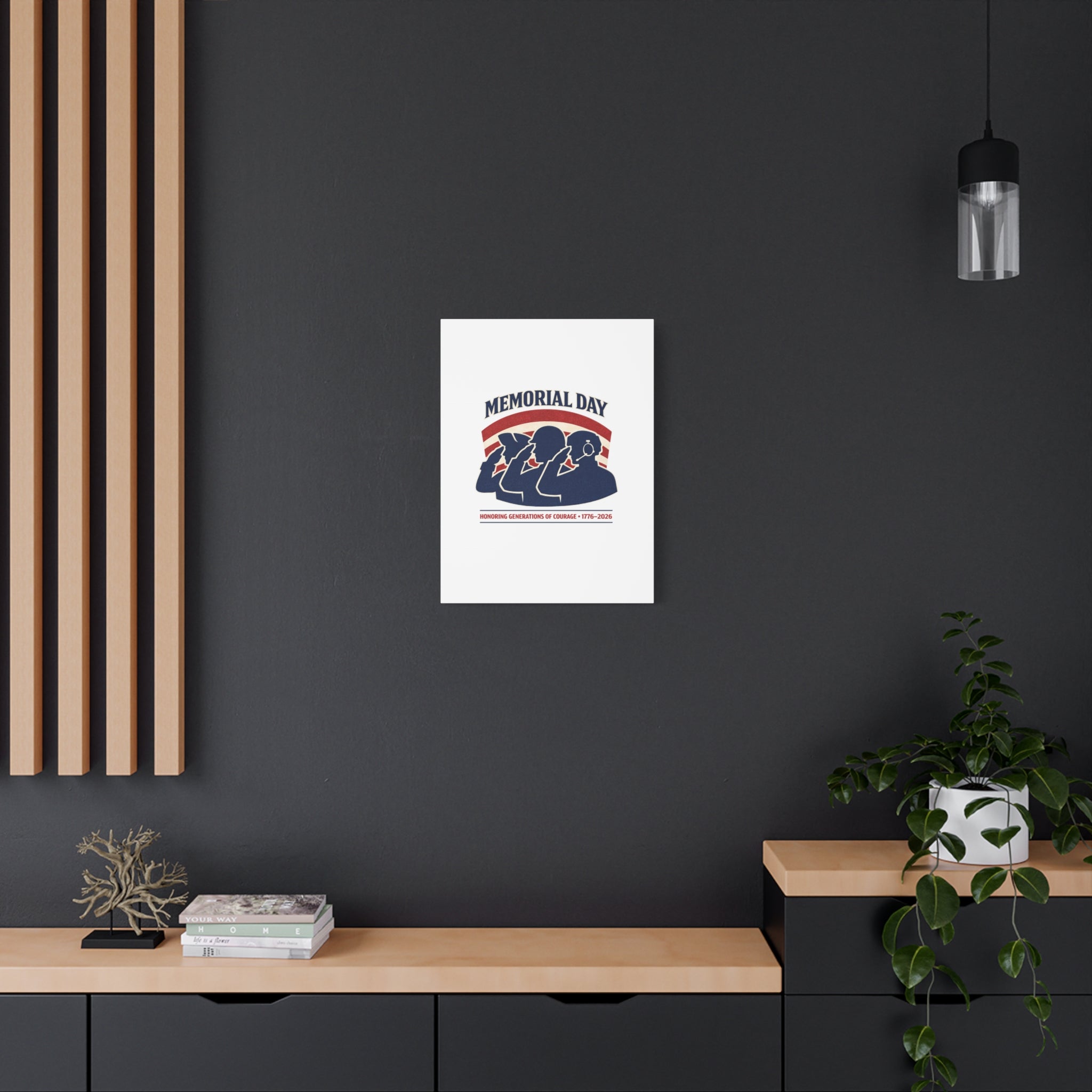 Memorial Day 1776–2026 Canvas | USA 250, patriotic vintage distressed