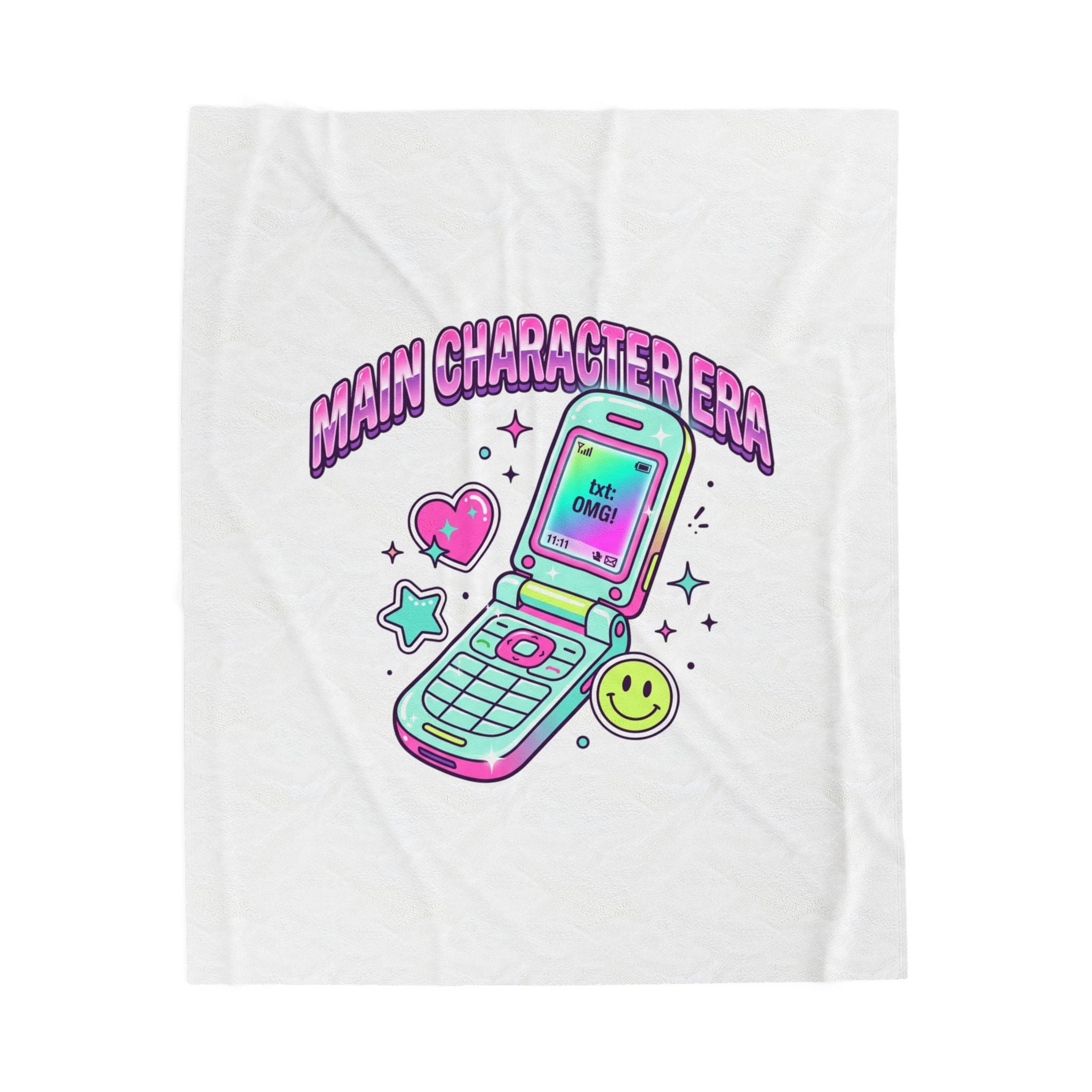 Main Character Era Plush Blanket | Y2K Aesthetic, 2000s Retro