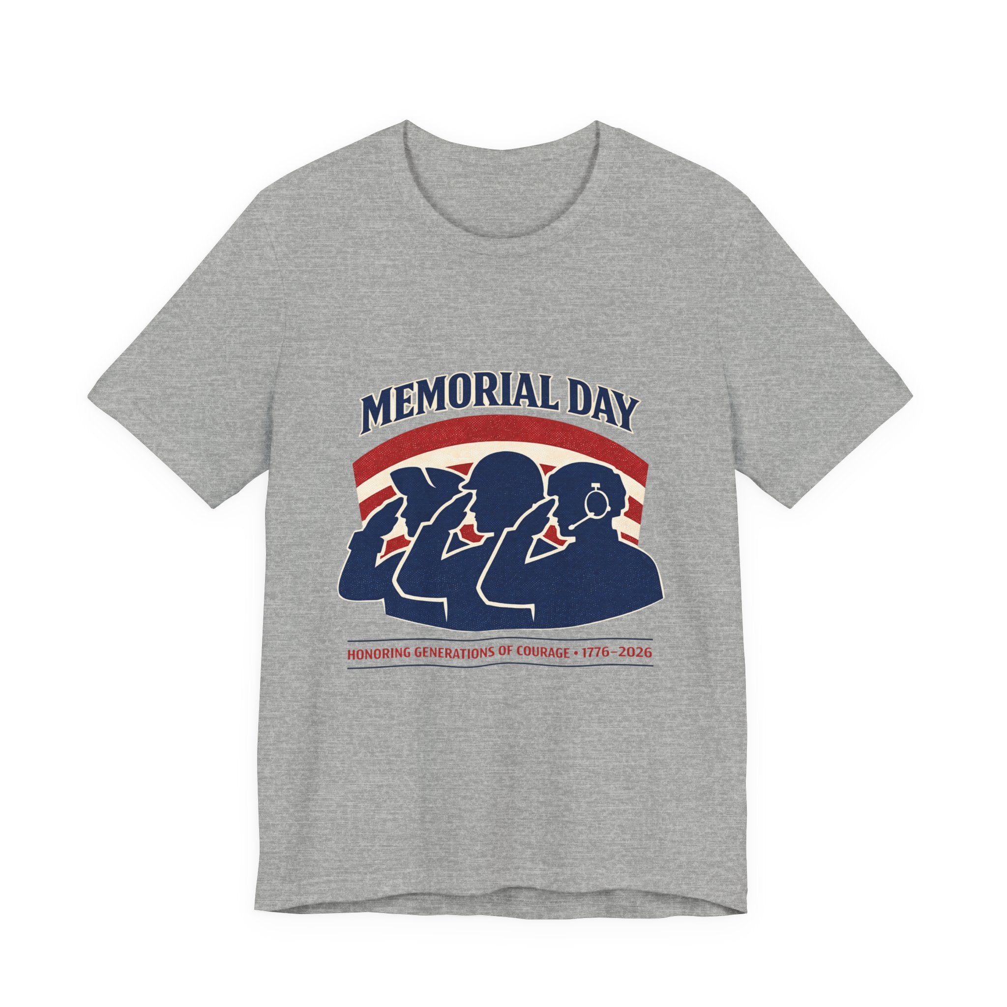 Memorial Day 1776–2026 USA 250 Vintage Distressed T-Shirt | Patriotic Red White Blue