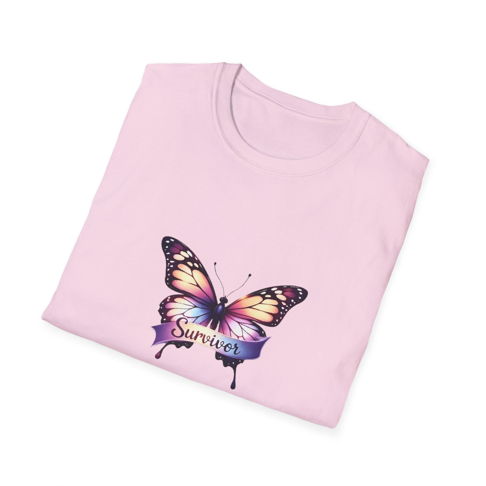 Breast Cancer Butterfly Graphic T-Shirt