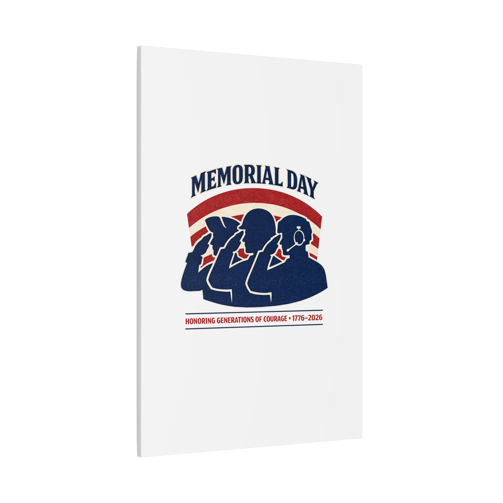 Memorial Day 1776–2026 Canvas | USA 250, patriotic vintage distressed