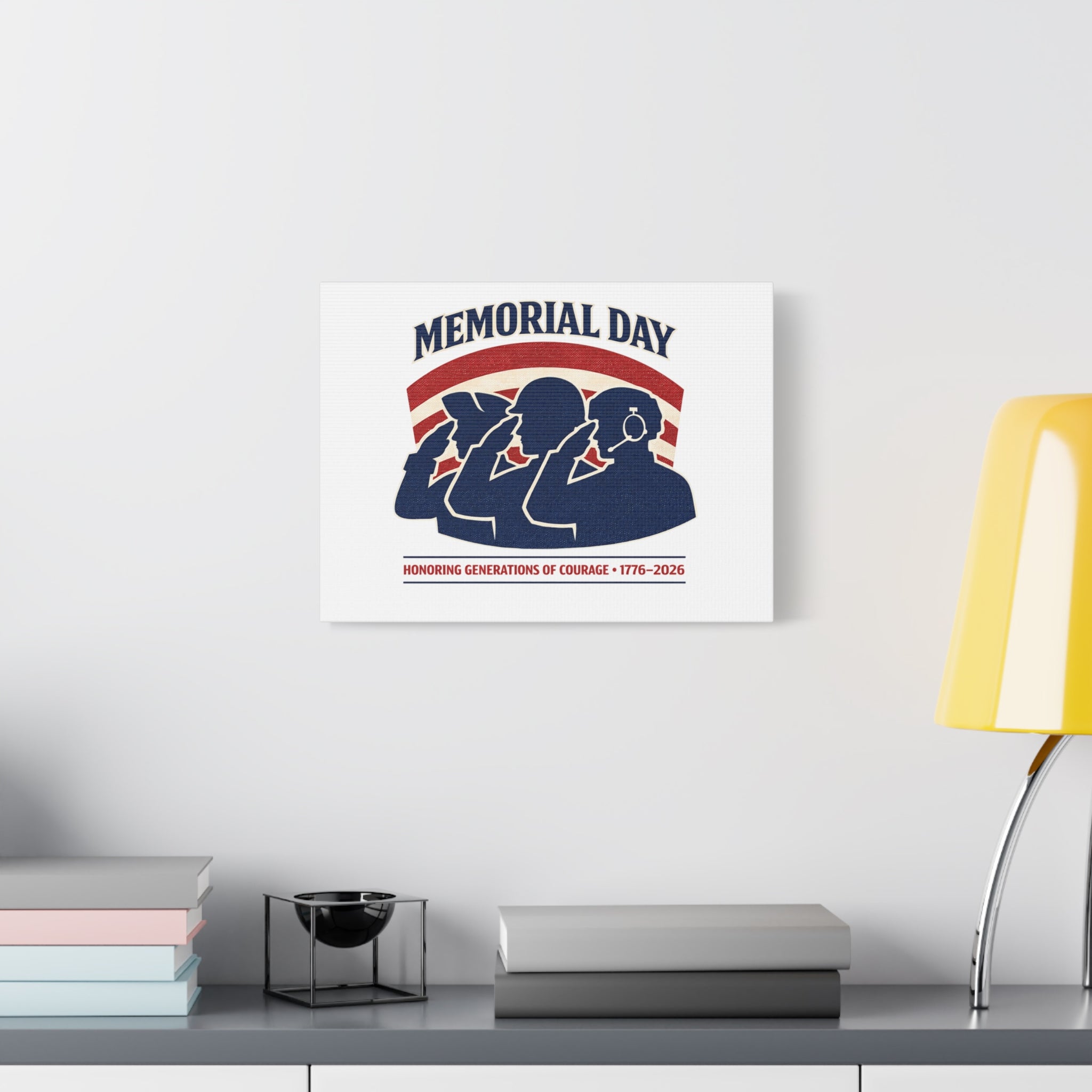 Memorial Day 1776–2026 Canvas | USA 250, patriotic vintage distressed