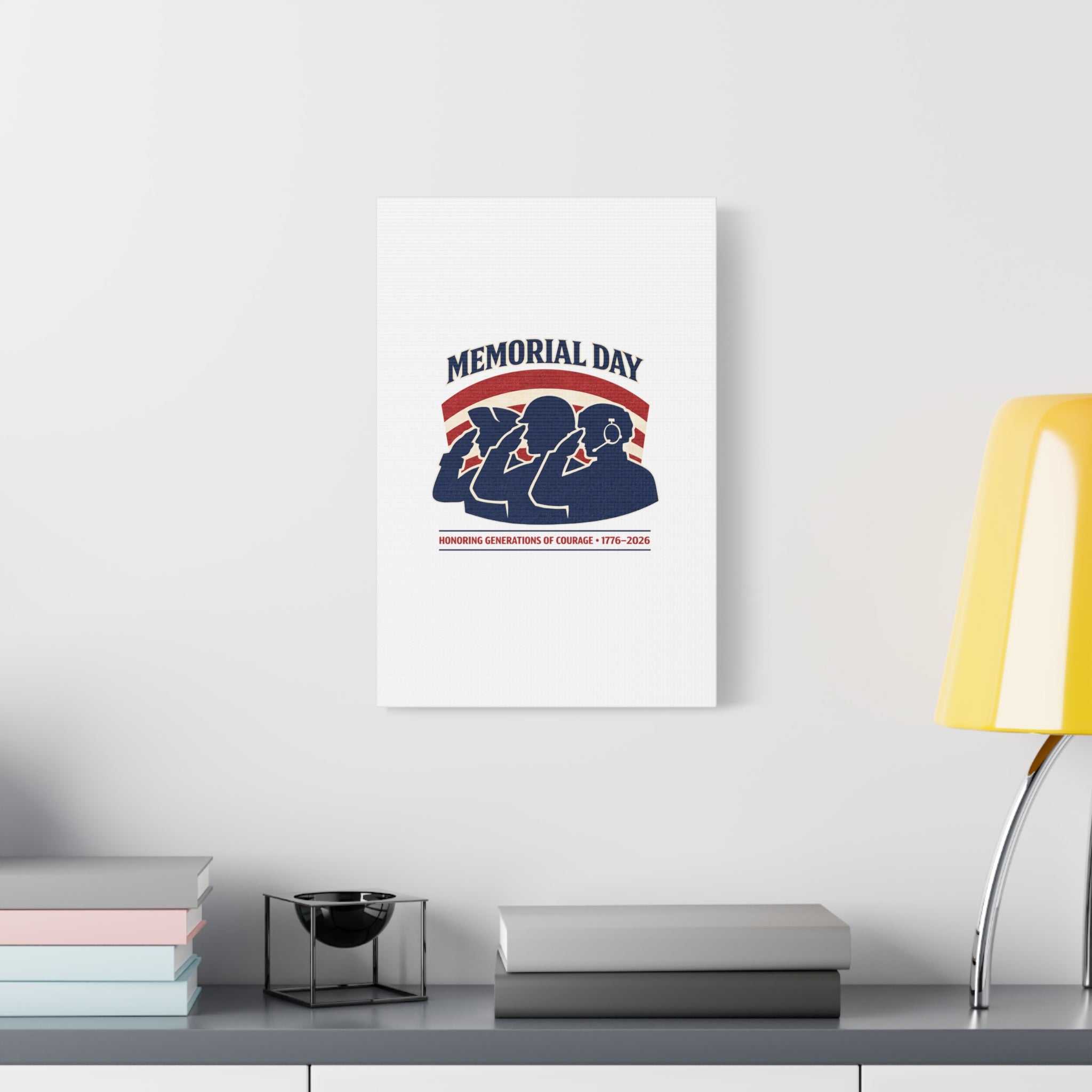 Memorial Day 1776–2026 Canvas | USA 250, patriotic vintage distressed
