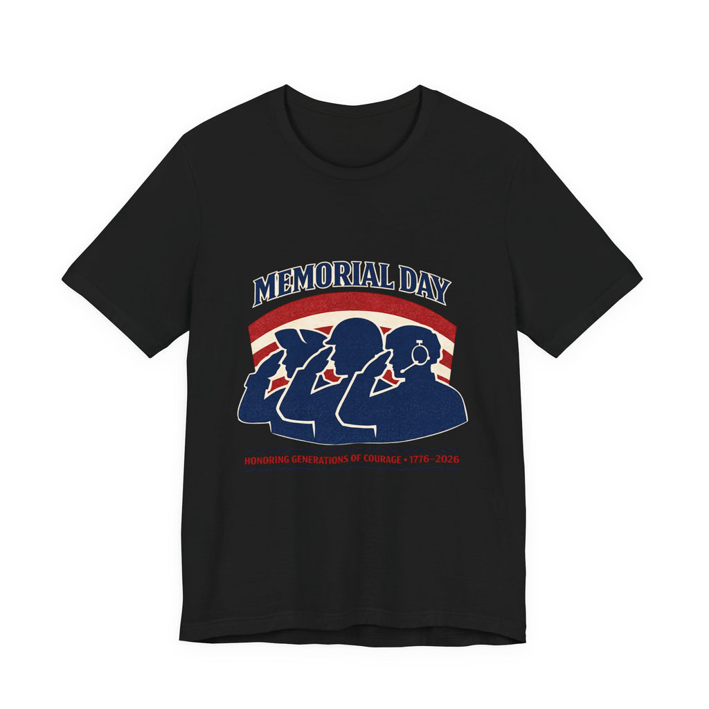 Memorial Day 1776–2026 USA 250 Vintage Distressed T-Shirt | Patriotic Red White Blue