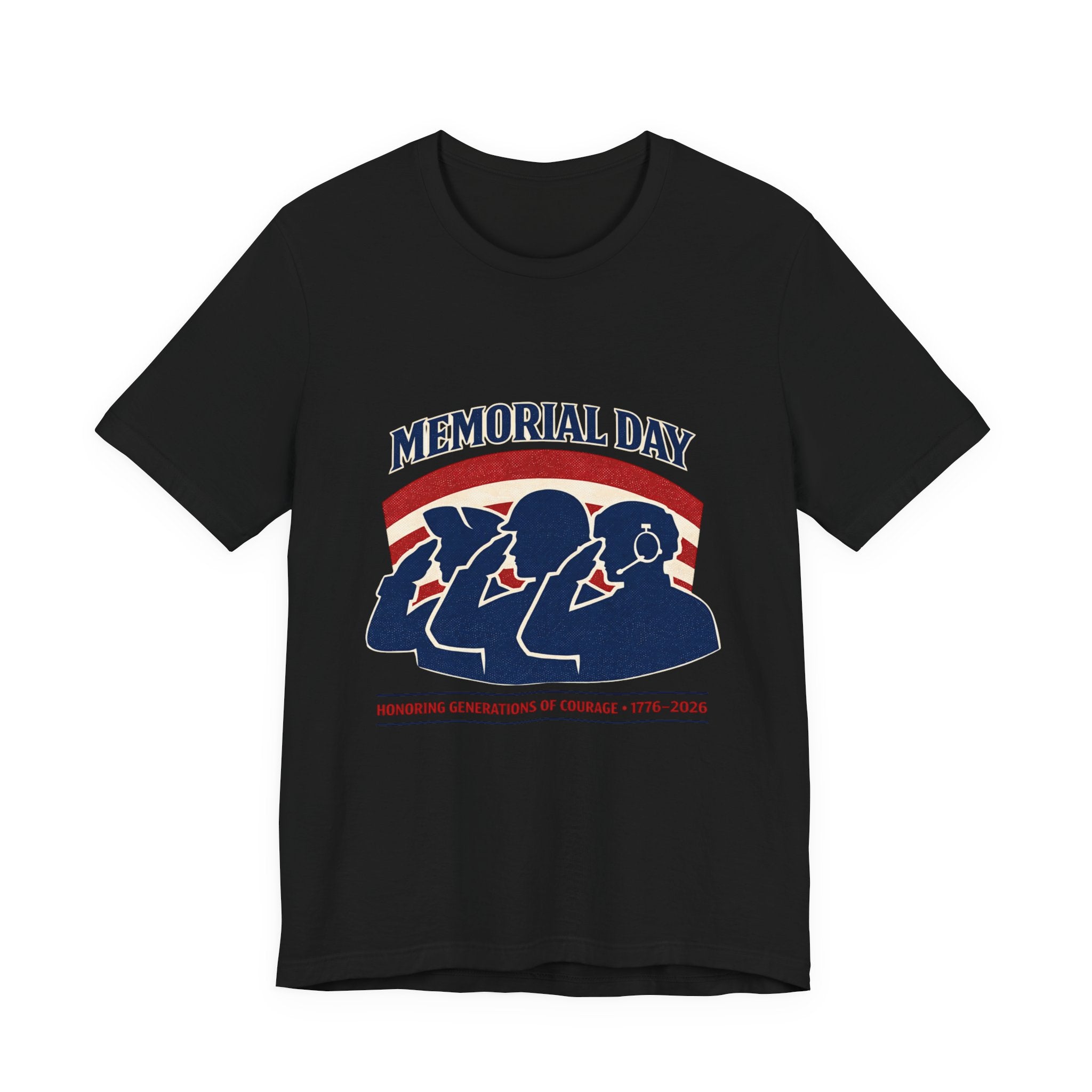 Memorial Day 1776–2026 USA 250 Vintage Distressed T-Shirt | Patriotic Red White Blue