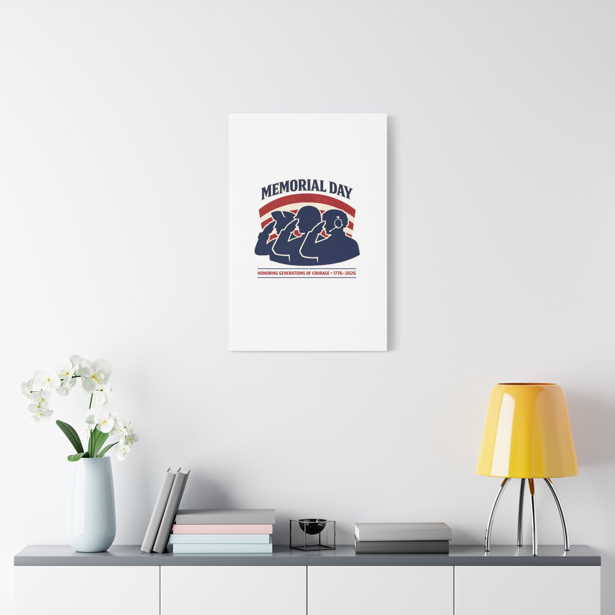 Memorial Day 1776–2026 Canvas | USA 250, patriotic vintage distressed