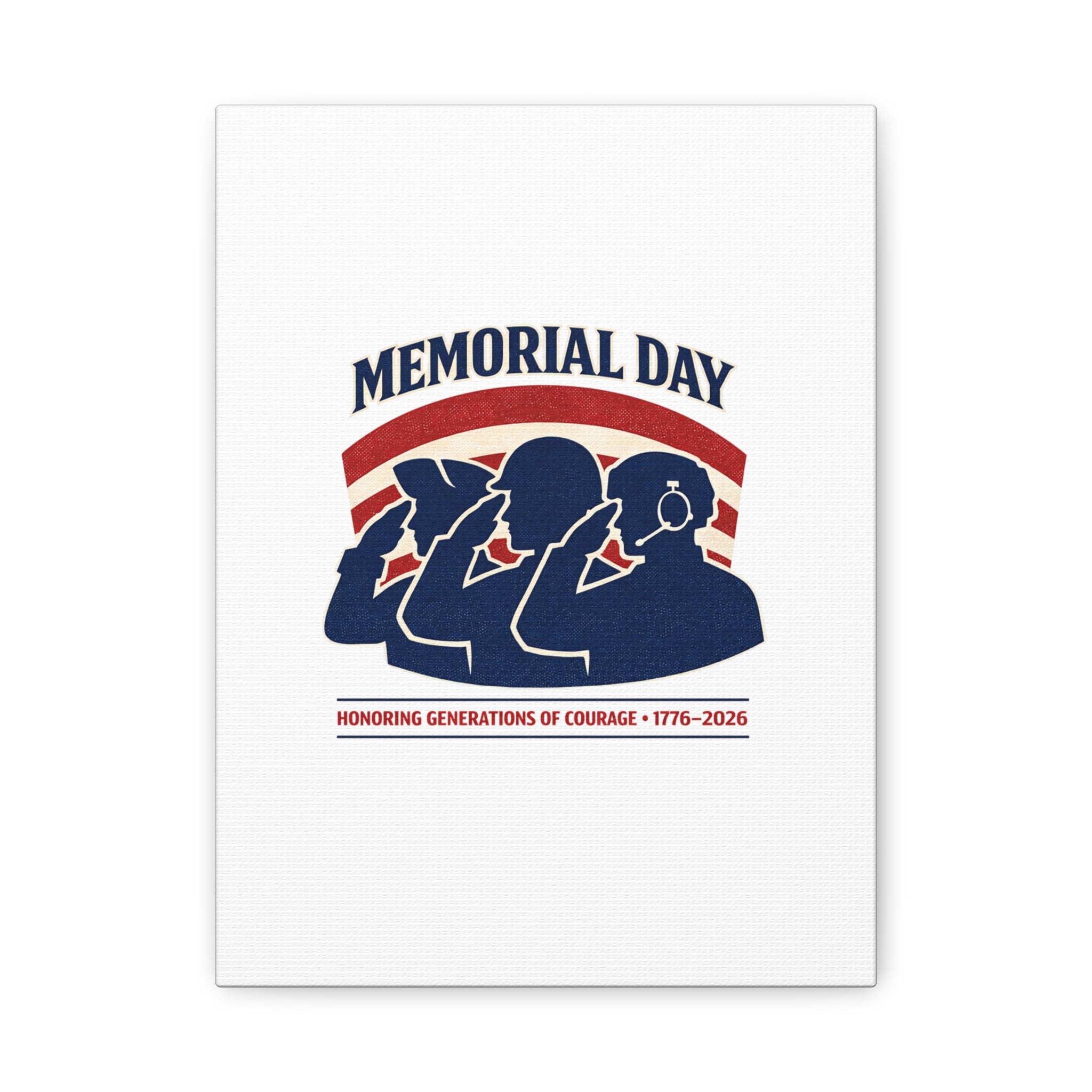 Memorial Day 1776–2026 Canvas | USA 250, patriotic vintage distressed