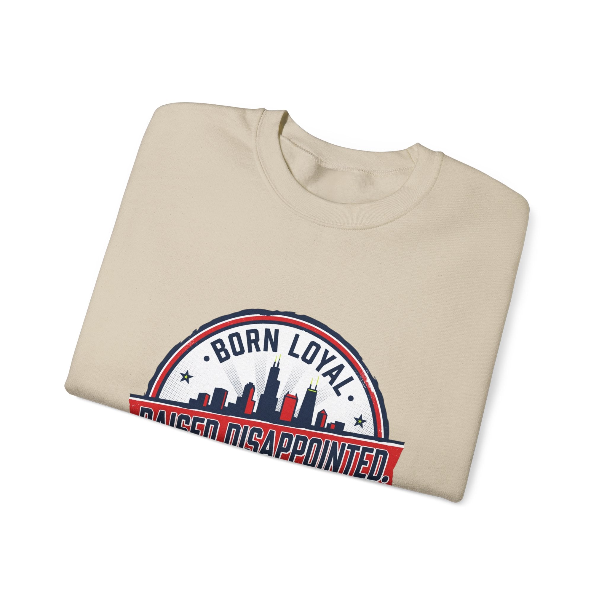 Raised Disappointed Chicago Crewneck, city basketball | rivalry humor