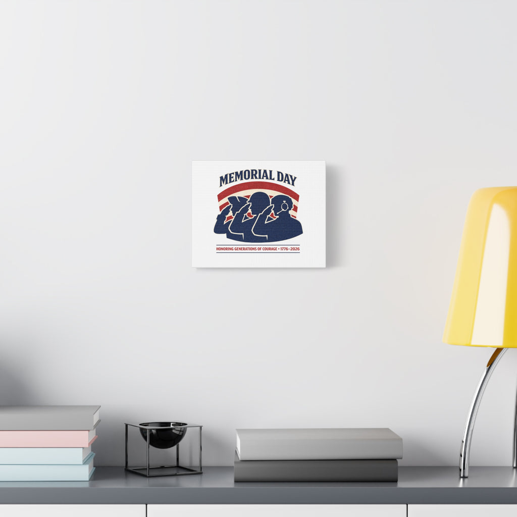 Memorial Day 1776–2026 Canvas | USA 250, patriotic vintage distressed